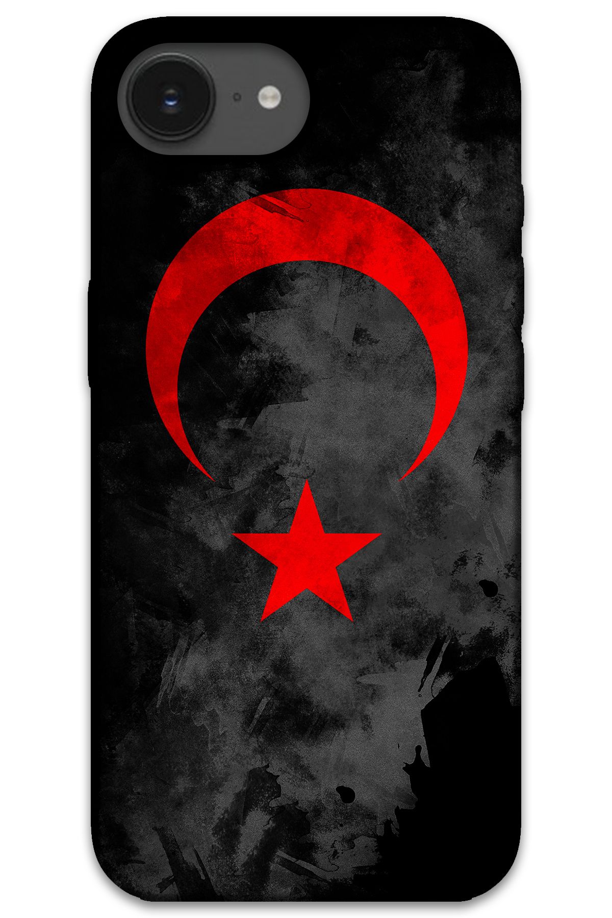 Gramaphone iPhone 16e Uyumlu Türk Bayrağı Desenli Telefon Kılıfı + Ekran Koruyucu - 5852