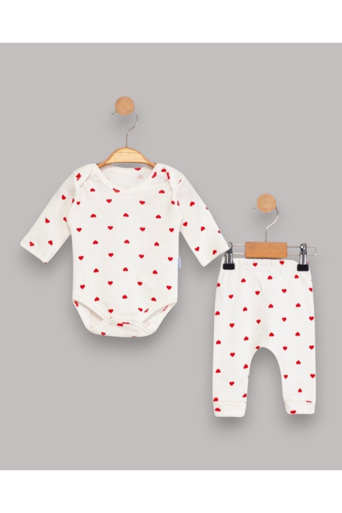 MINNOOSH BABY %100 Pamuk Alt Üst Desenli Zıbın Takım