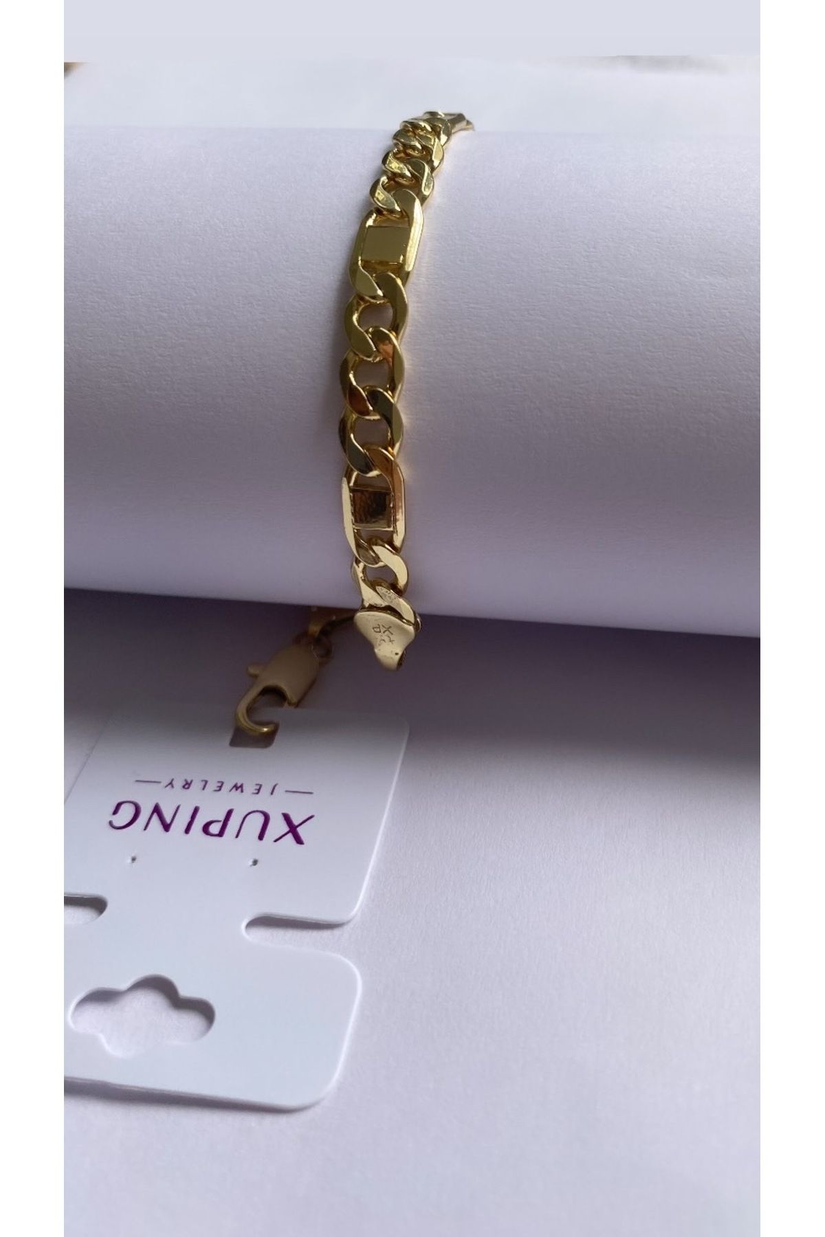 NİSSBEBE XUPİNG JEWELRY VİP Bileklik 14K Renk KARARMAZ Çelik Bileklik (DOĞALTAŞ BİLEKLİK HEDİYE)