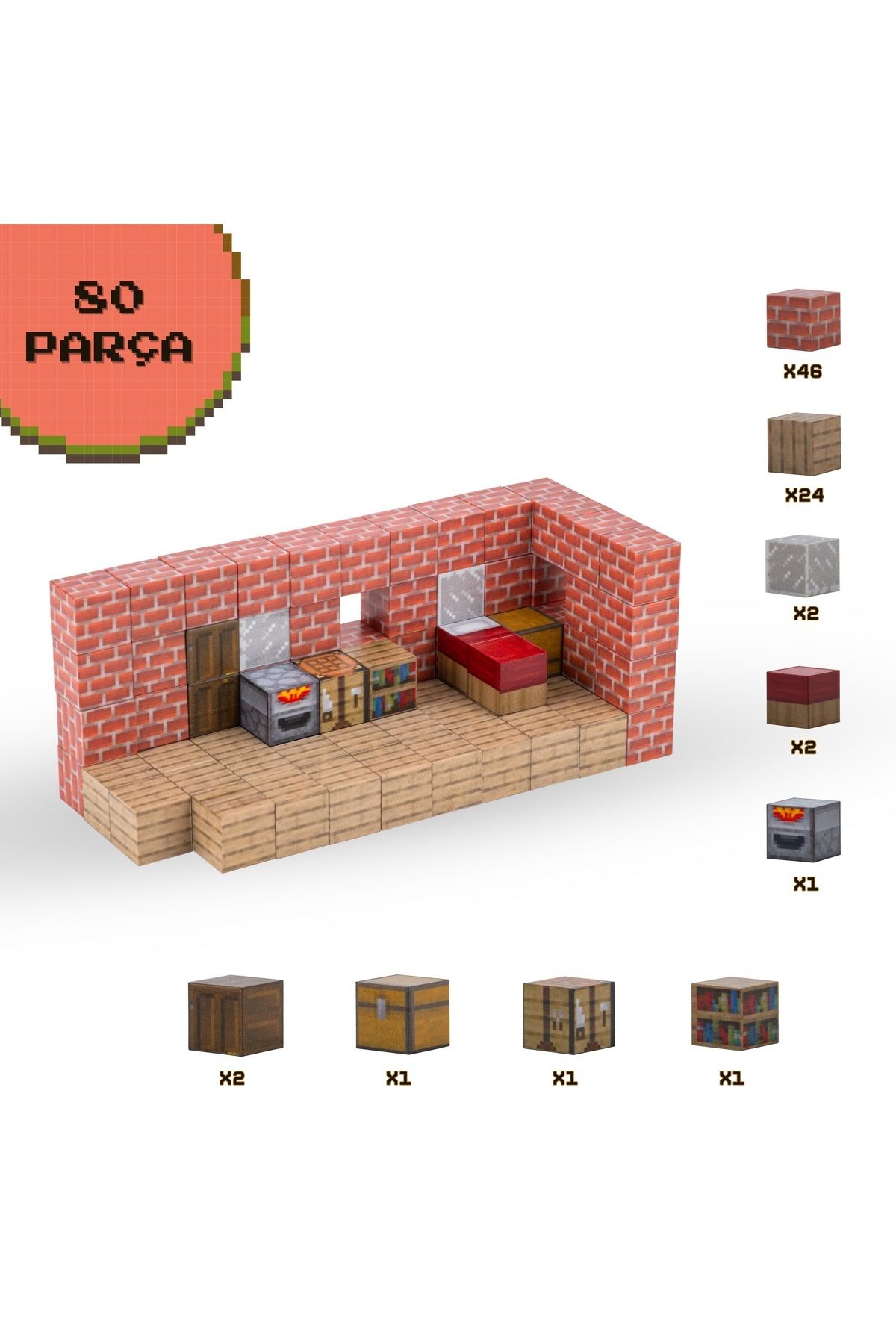 CUFFCUFFTOYS Creative World Manyetik Konaklama Blok Yapı Seti 80 Parça – JM803