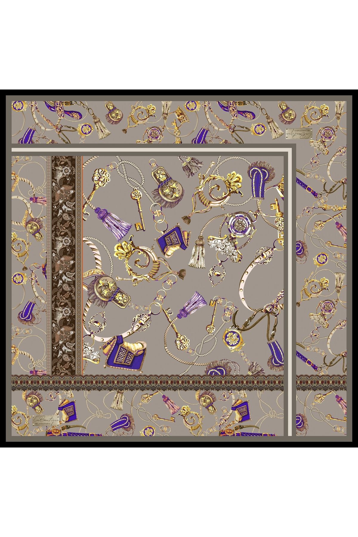 LA BOUTIQUE GÜZ | YAZ SERİNLİĞİ EŞARP 1547-14-90X90