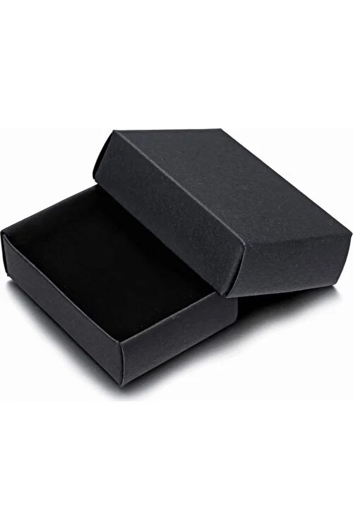 LYVEN Siyah Karton Mini Takı Kutusu Kolye & Küpe & Bileklik & Yüzük Kutusu Hazır Içi Süngerli 4x5x3 .5