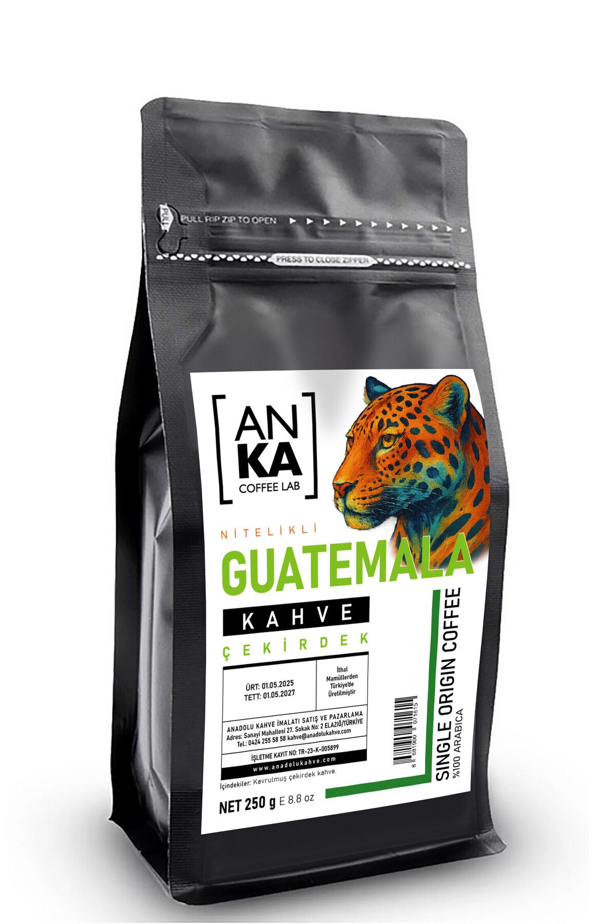 Anka Coffee Lab Guatemala Nitelikli Taze Öğütülmüş Filtre Kahve Çekirdeği 250g