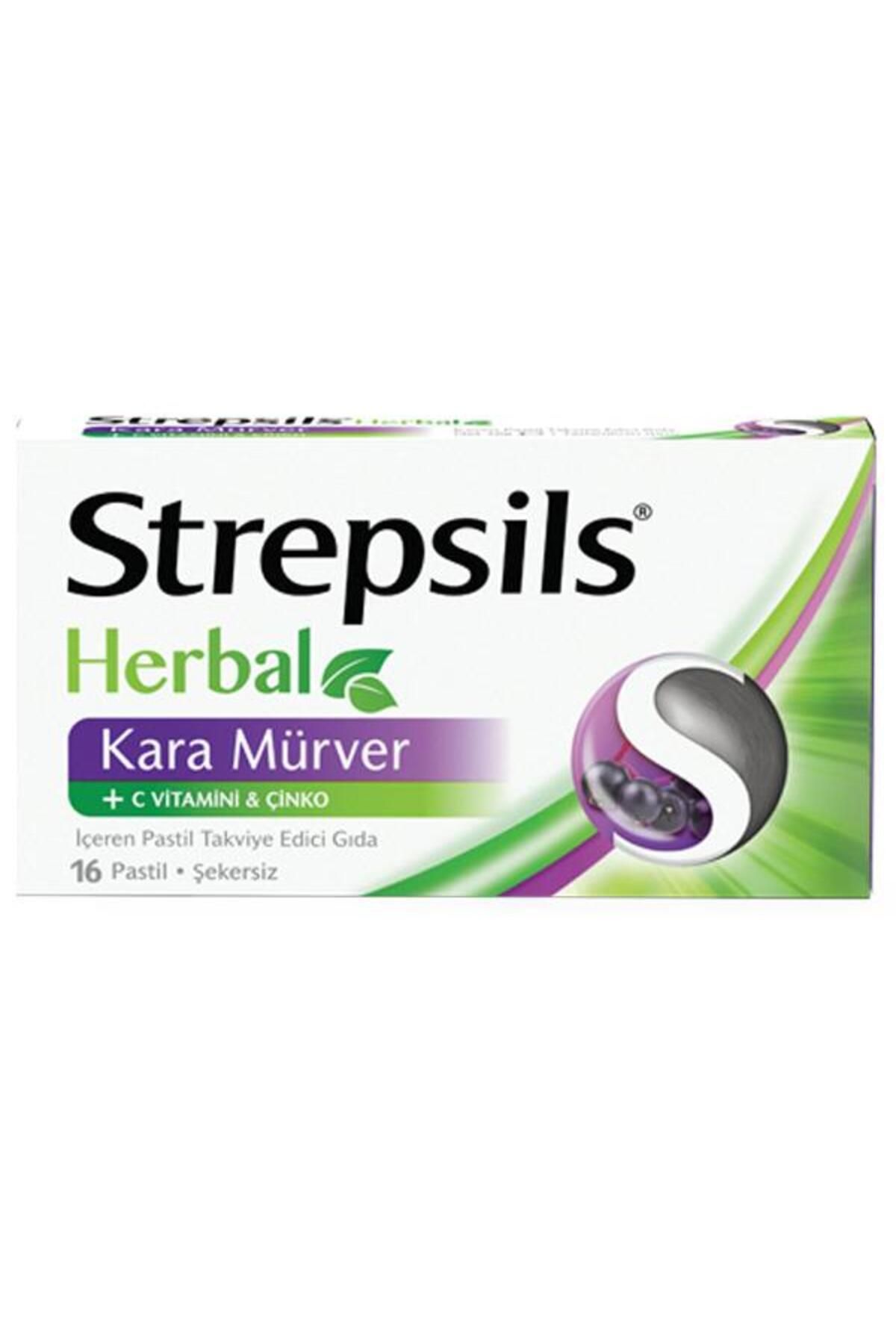 STREPSİLS Strepsils Herbal Kara Mürver Aromalı 16 Pastil