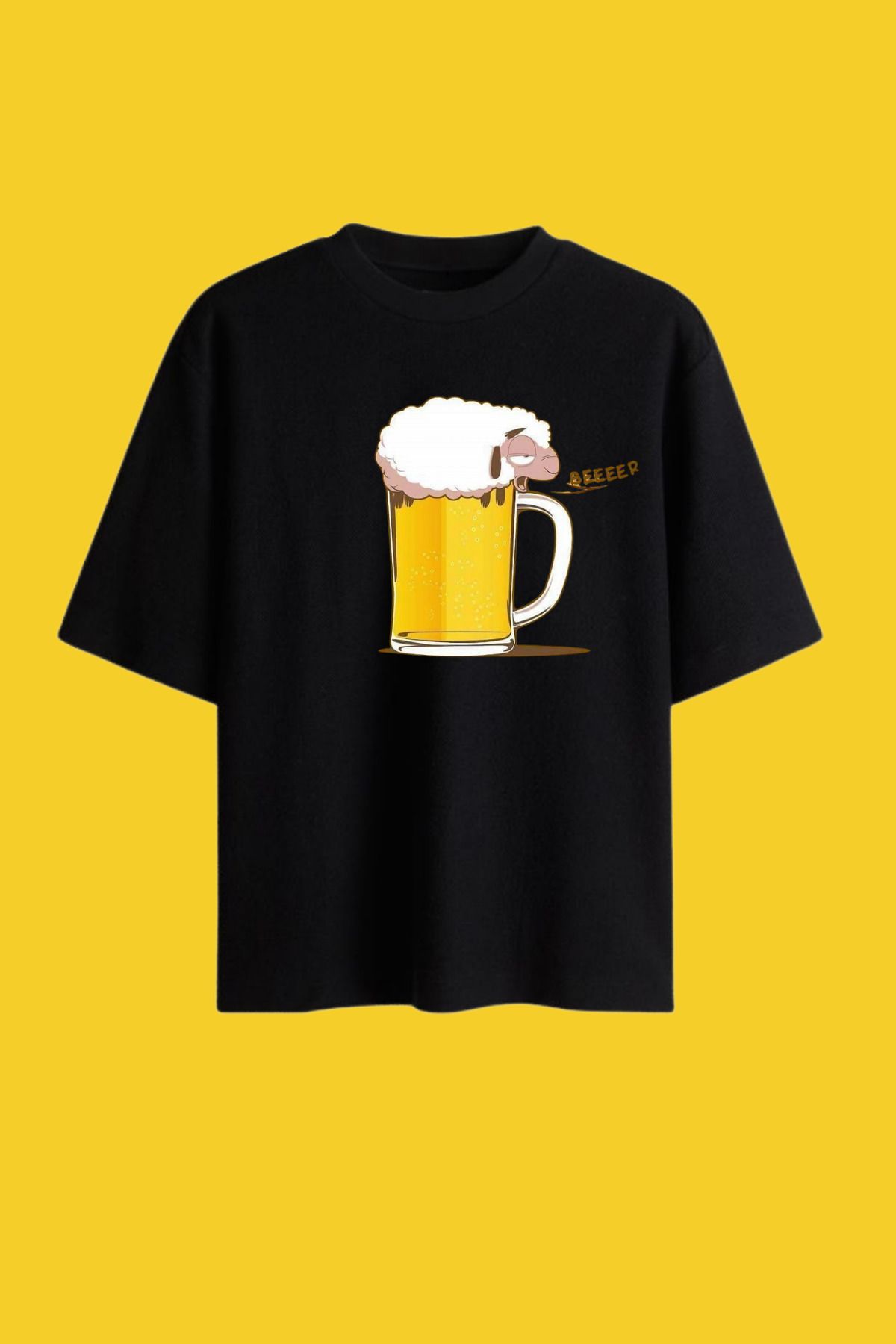 Dupe Design BEEEEER Baskılı Oversize T-shirt