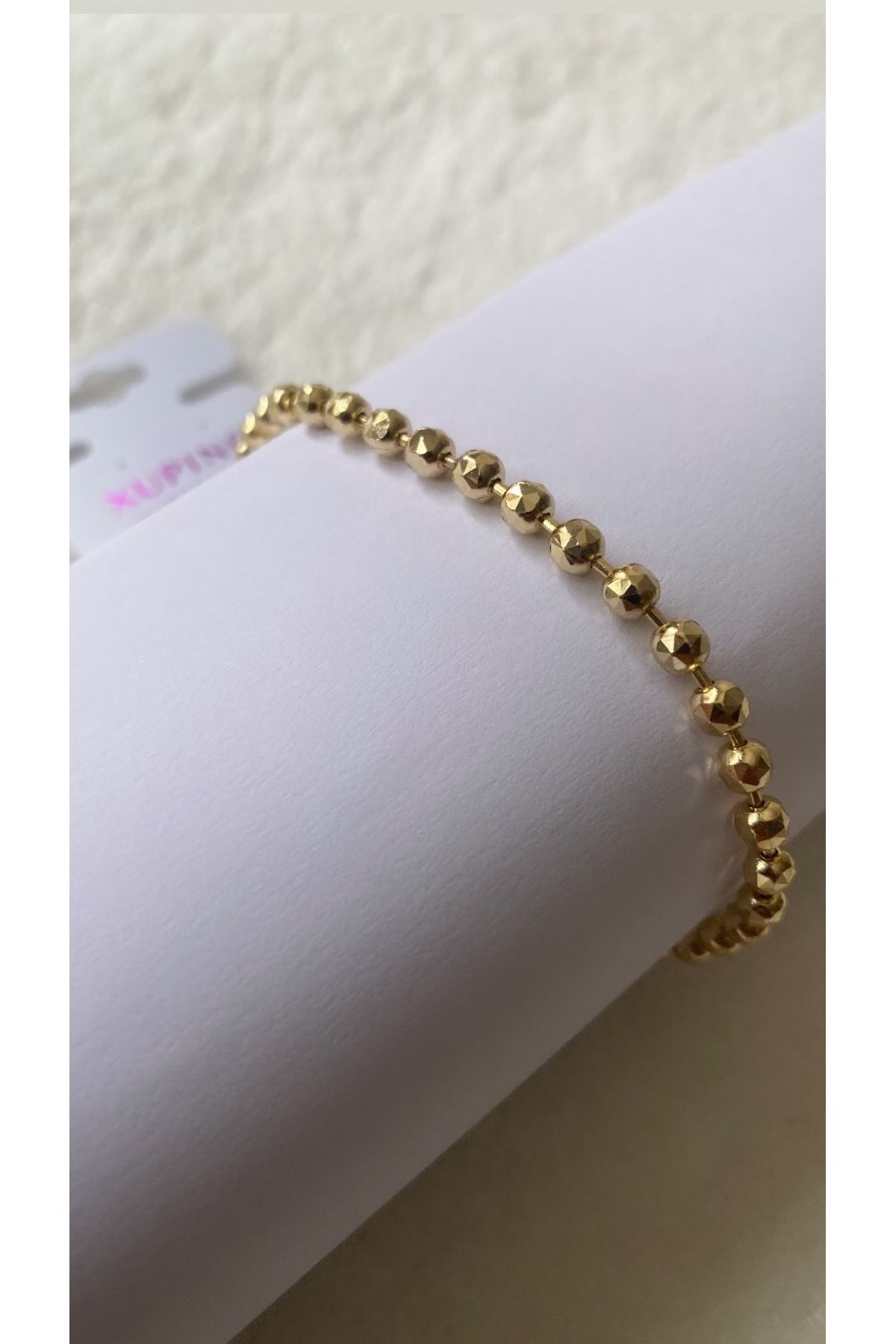 NİSSBEBE XUPİNG JEWELRY VİP Bileklik 14K Renk KARARMAZ Çelik Bileklik (DOĞALTAŞ BİLEKLİK HEDİYE)