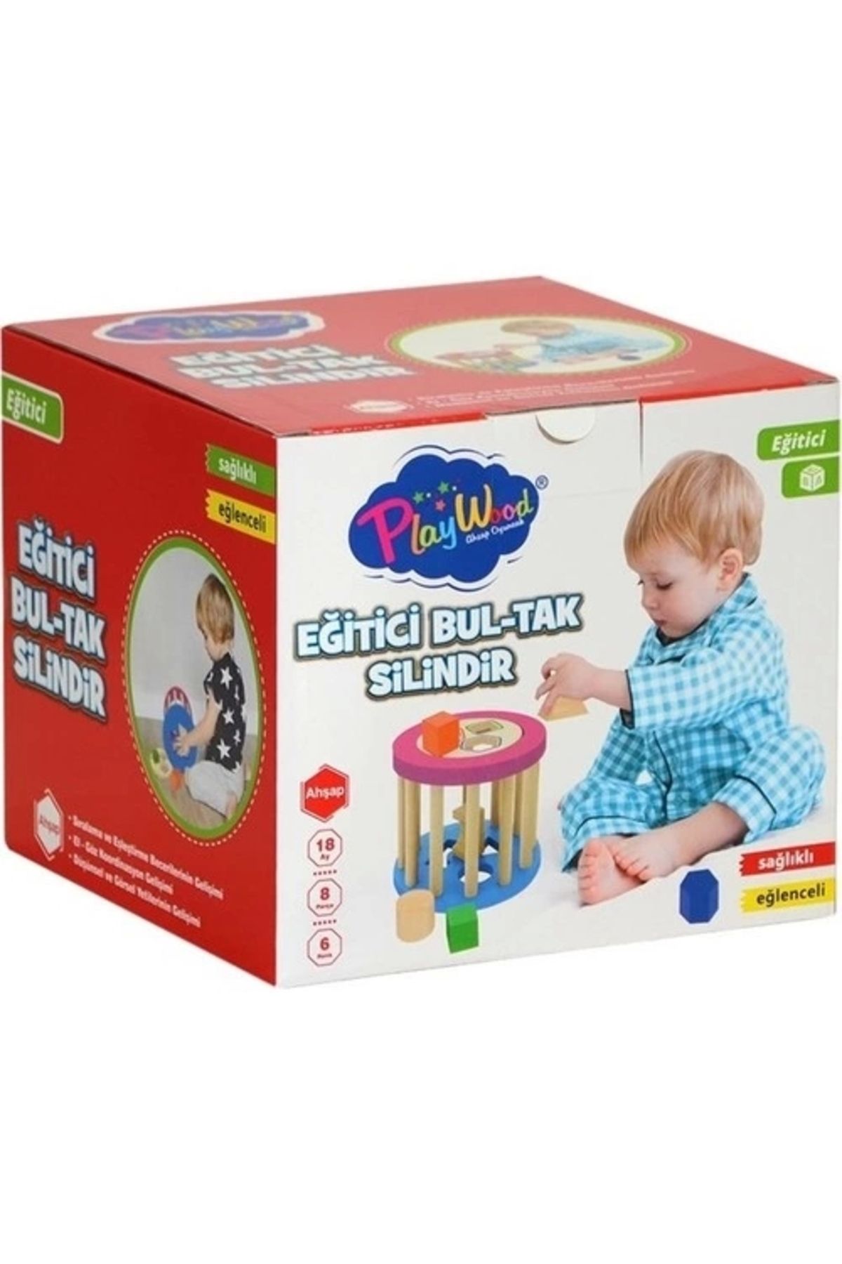 Finetoo Nessiworld PlayWood Ahşap Eğitici Silindir Bultak 374