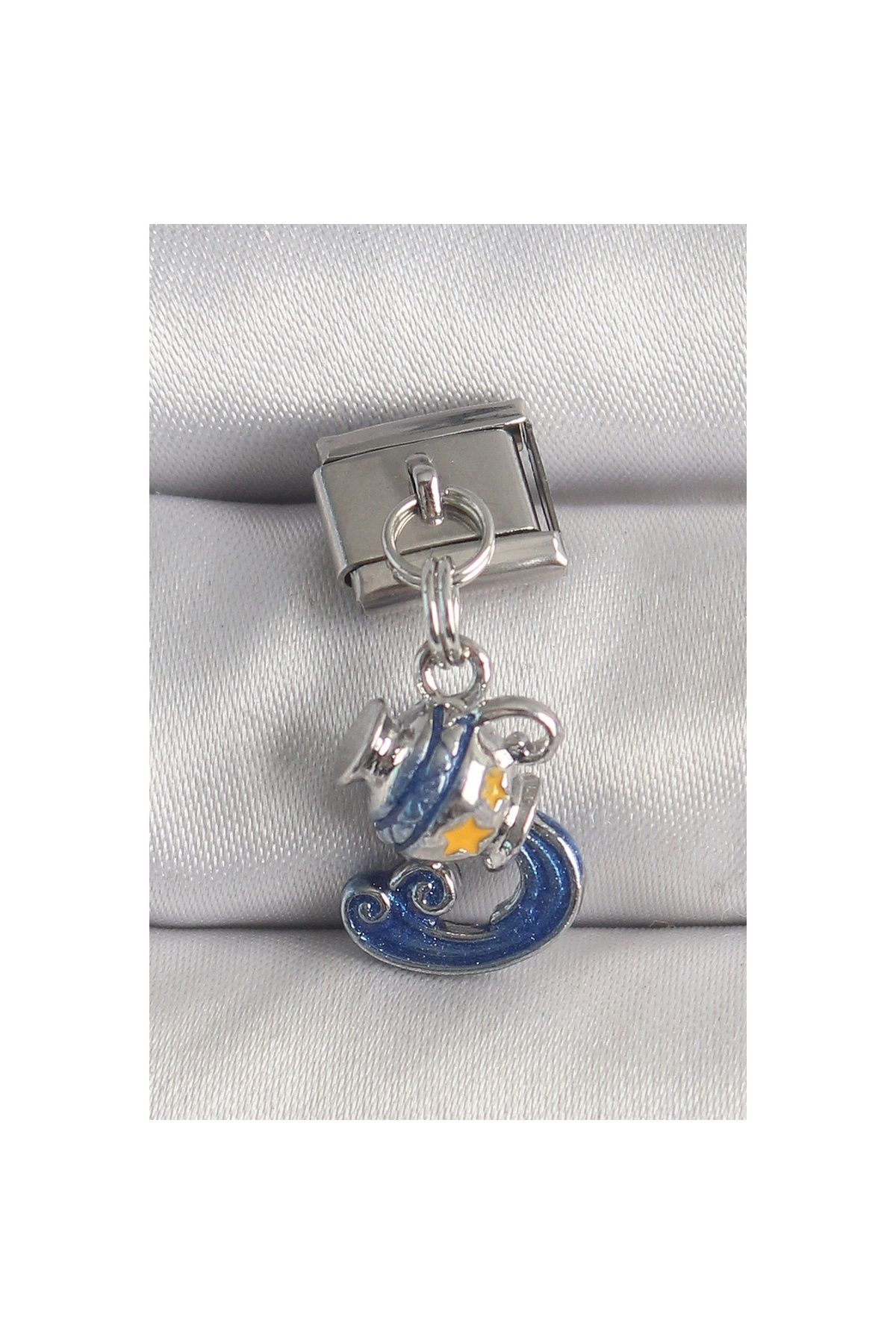 maarketim 316L Çelik Gümüş Renk Sallantı Kova Burç Model Nomination Charm