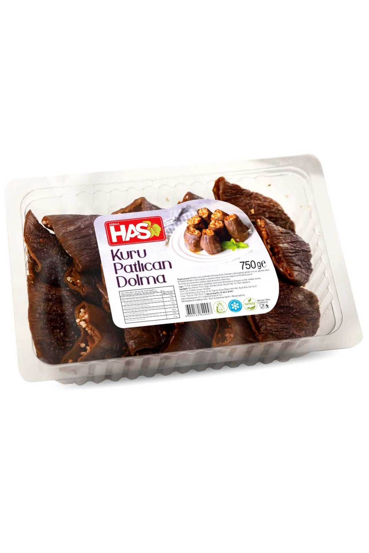 Erbaa Has Yaprak Kuru Patlıcan Dolma 750 gr.