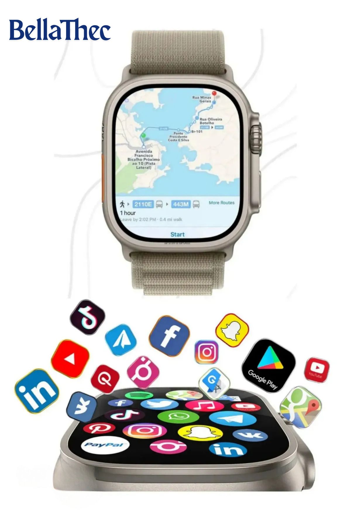 DT Ultra 2 Smart Watch – WiFi Bağlantılı, 16 GB Hafızalı, Uygulama Yüklenebilir, Uzun Pil Ömürlü