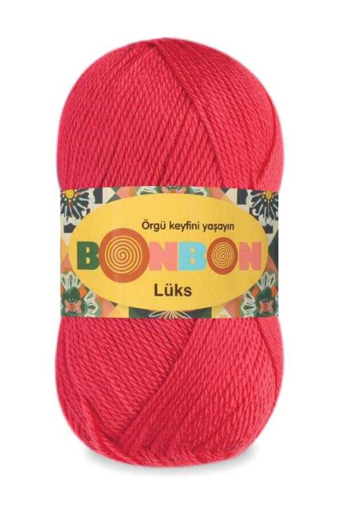 1 Piece Bonbon Luxury Bootee Rope,Hand Knitting Rope 98299 Dark Pink