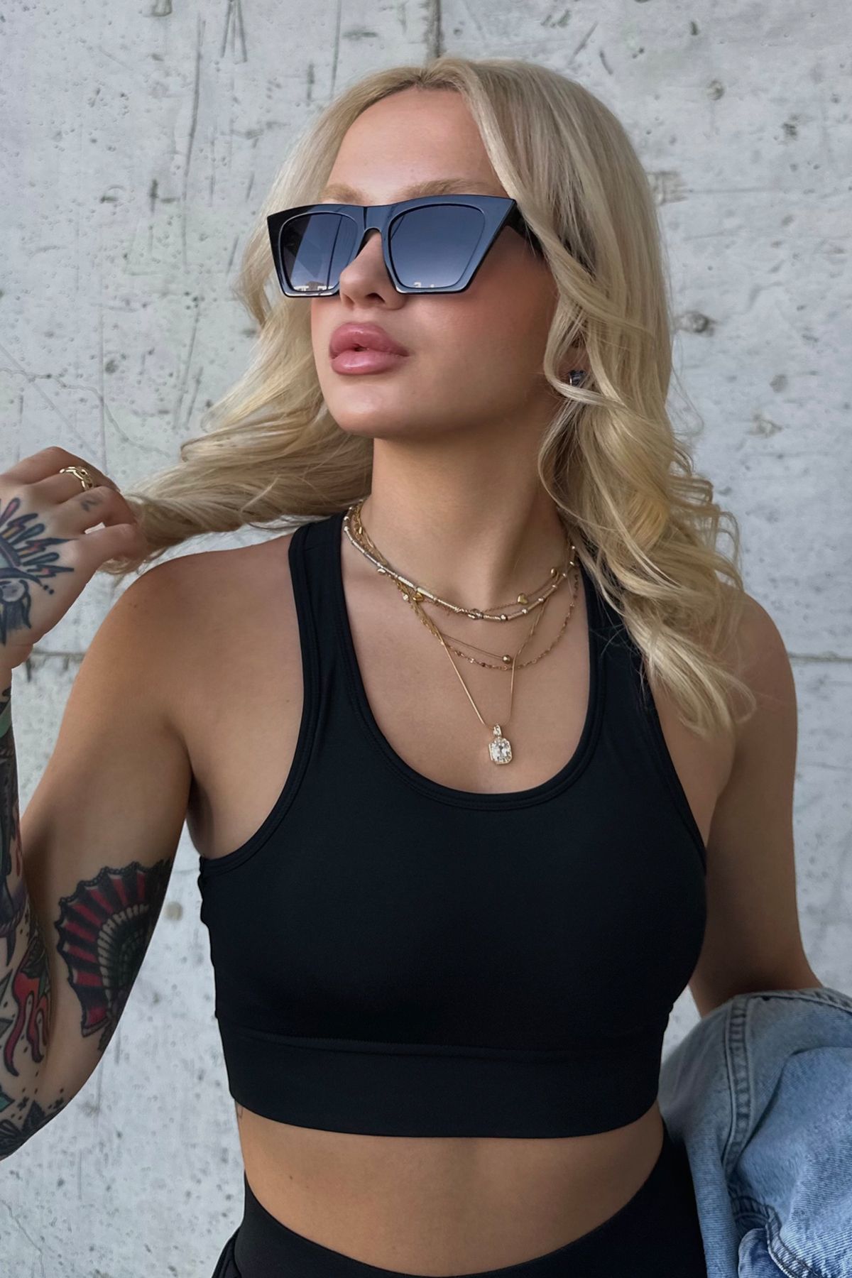 VAGGON Balenli Crop Sporcu Atlet