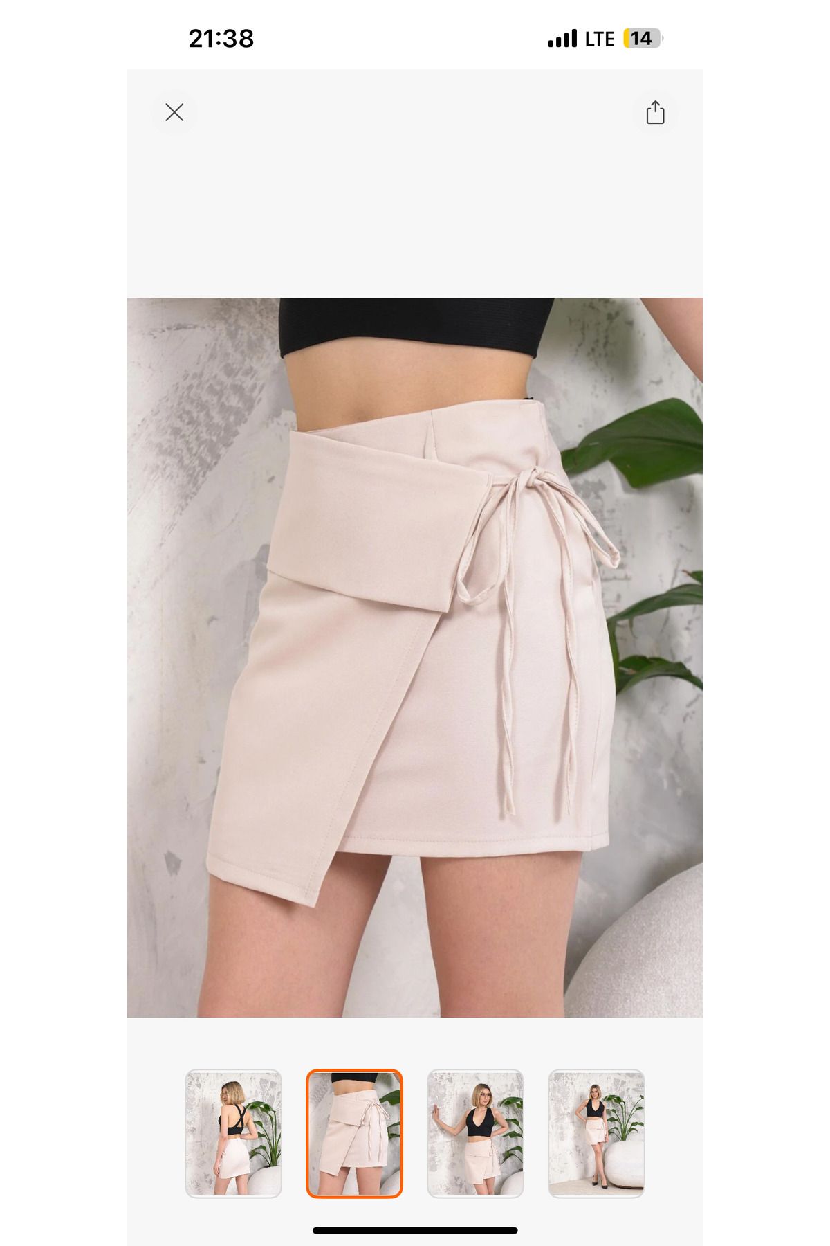 Butik KAPAKLI YANDAN BAĞLAMALI ETEK