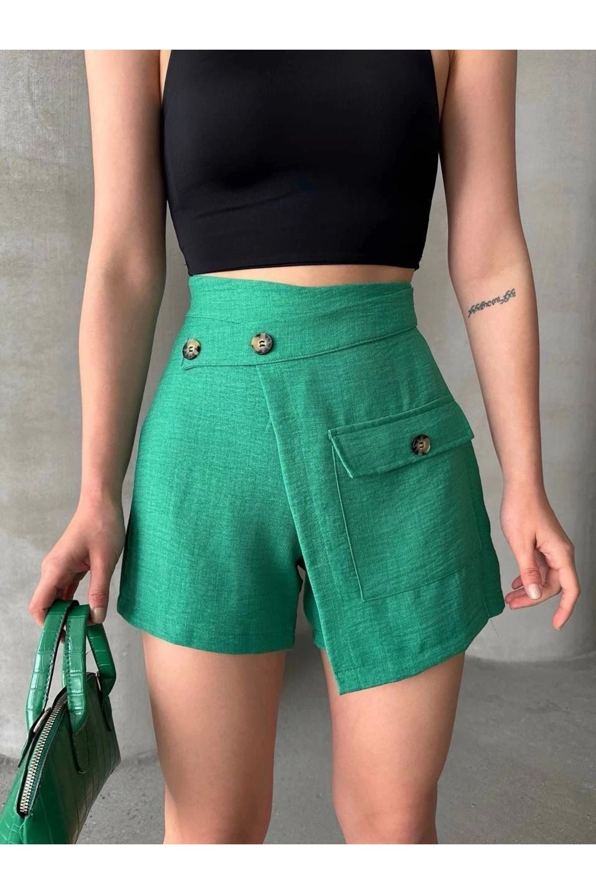 OurStyles Tek cepli şort etek
