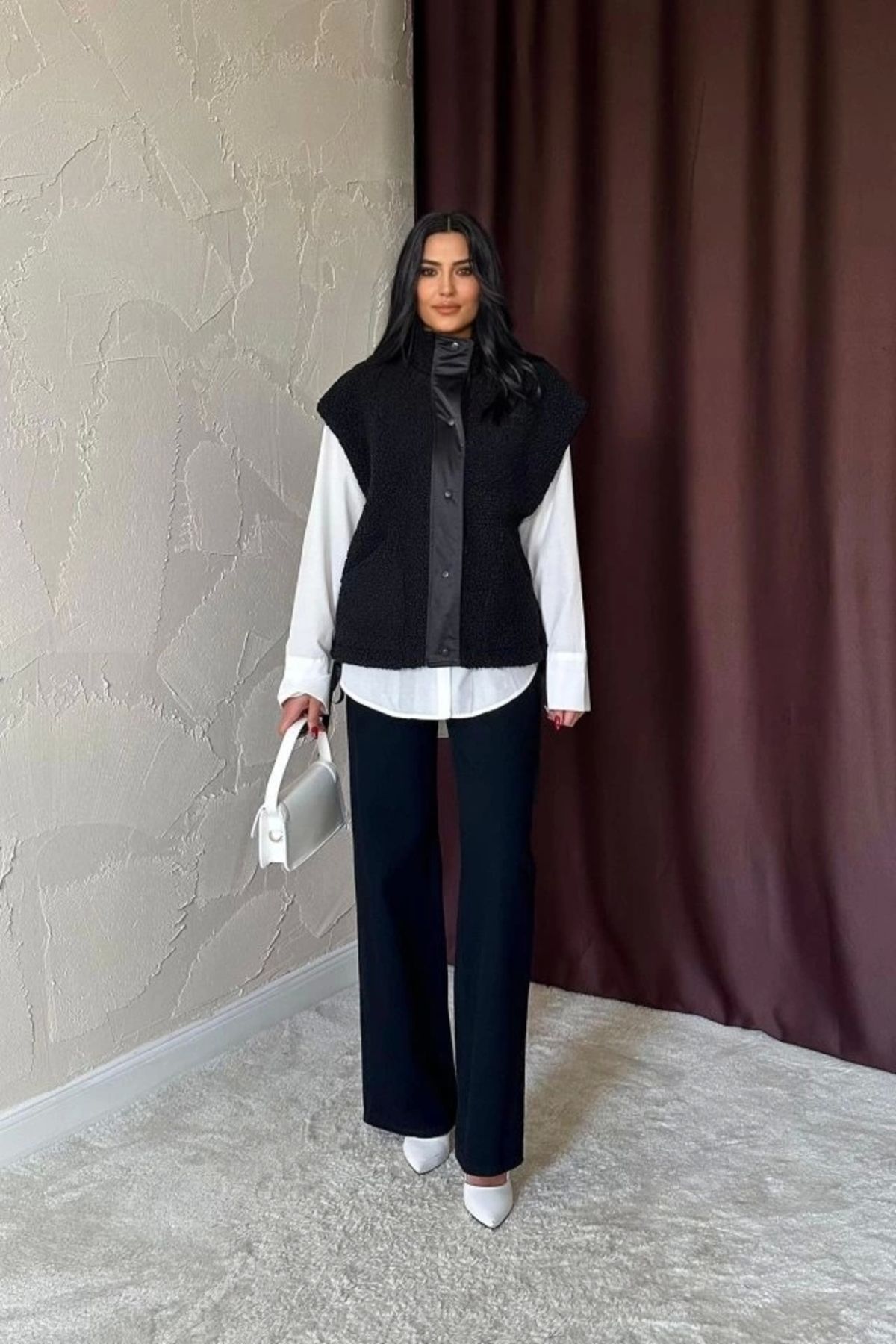 MODA iyah Yanları Bağlı Yelek