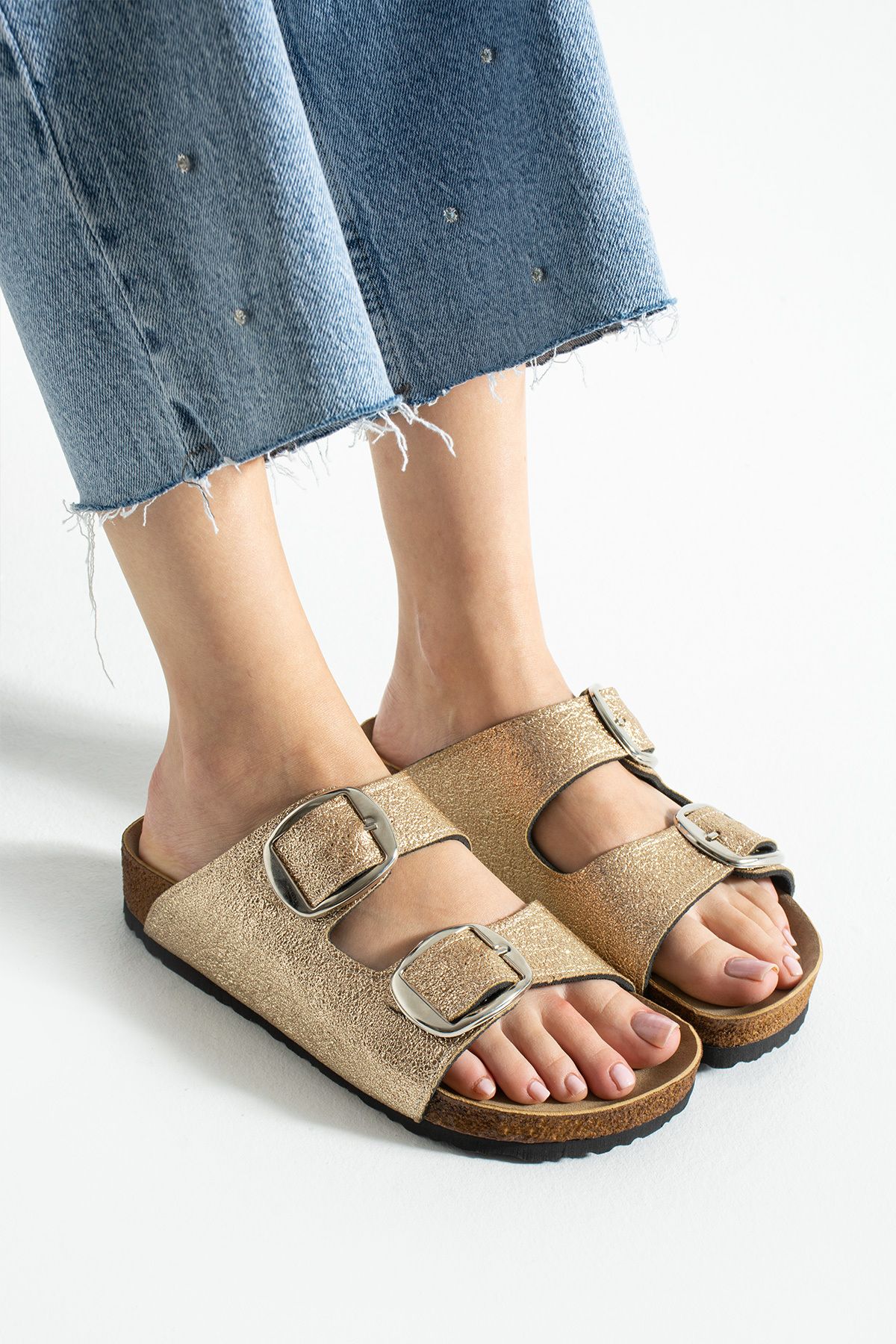COMFORT OF PANTOFOLE Altın Gold Terlik