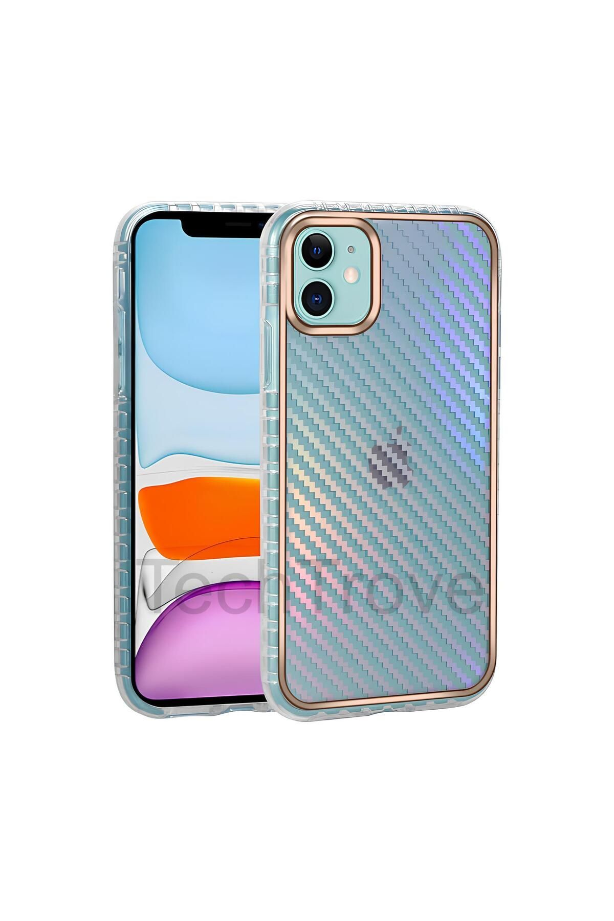 TechTrove Apple iPhone 11 Kılıf Desenli Parlayan Transparan Avva Kapak