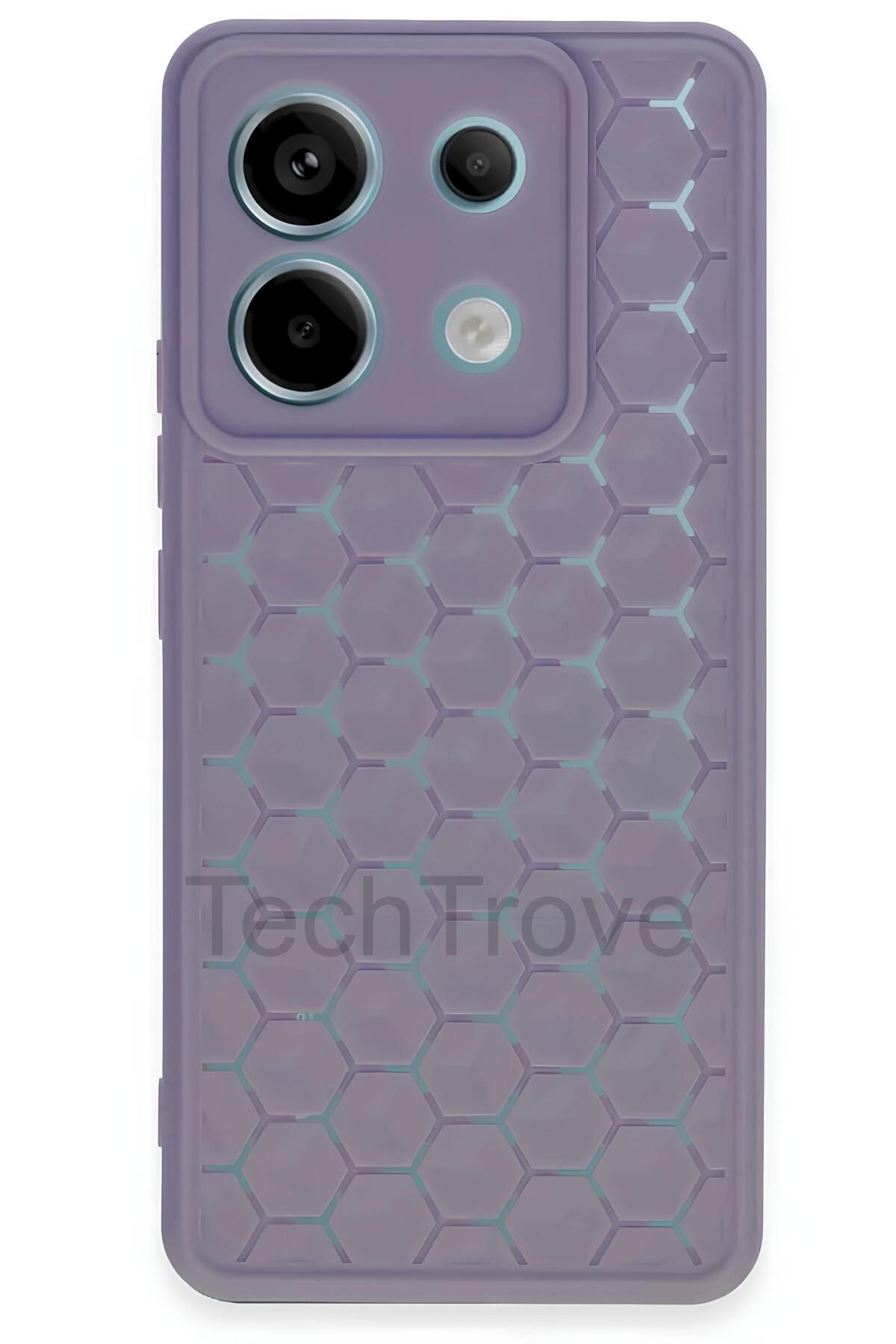 TechTrove Xiaomi Redmi Note 13 Pro 5G Kılıf Kamera Korumalı Geometrik Petek Motifli Silikon Kapak