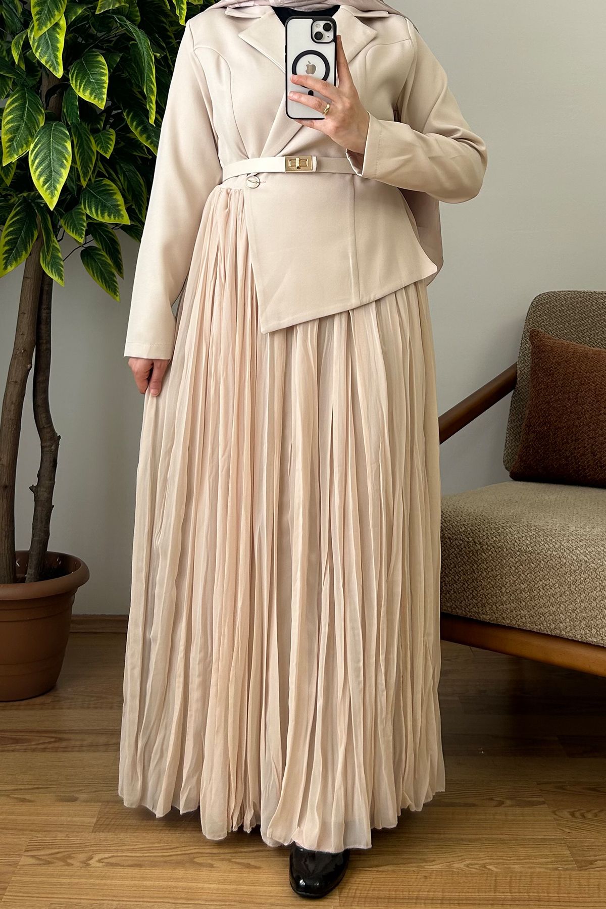 Nees Kruvaze Şifon Elbise