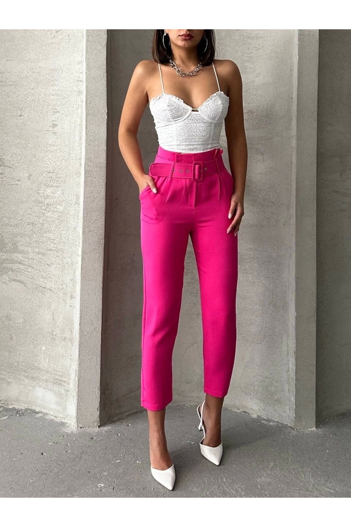 OurStyles Kemerli havuç pantolon