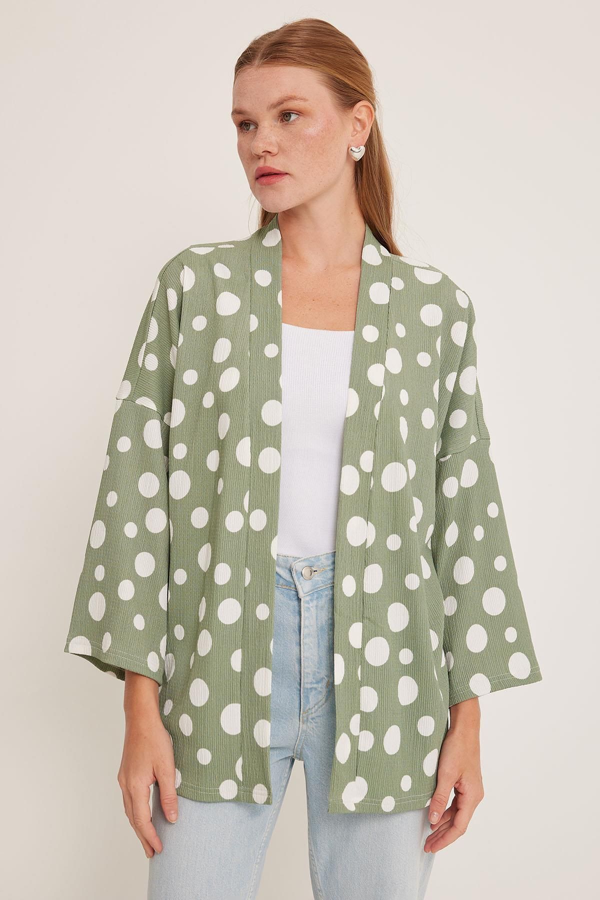 MODAMAİSA Örme Kimono - C. Çağla