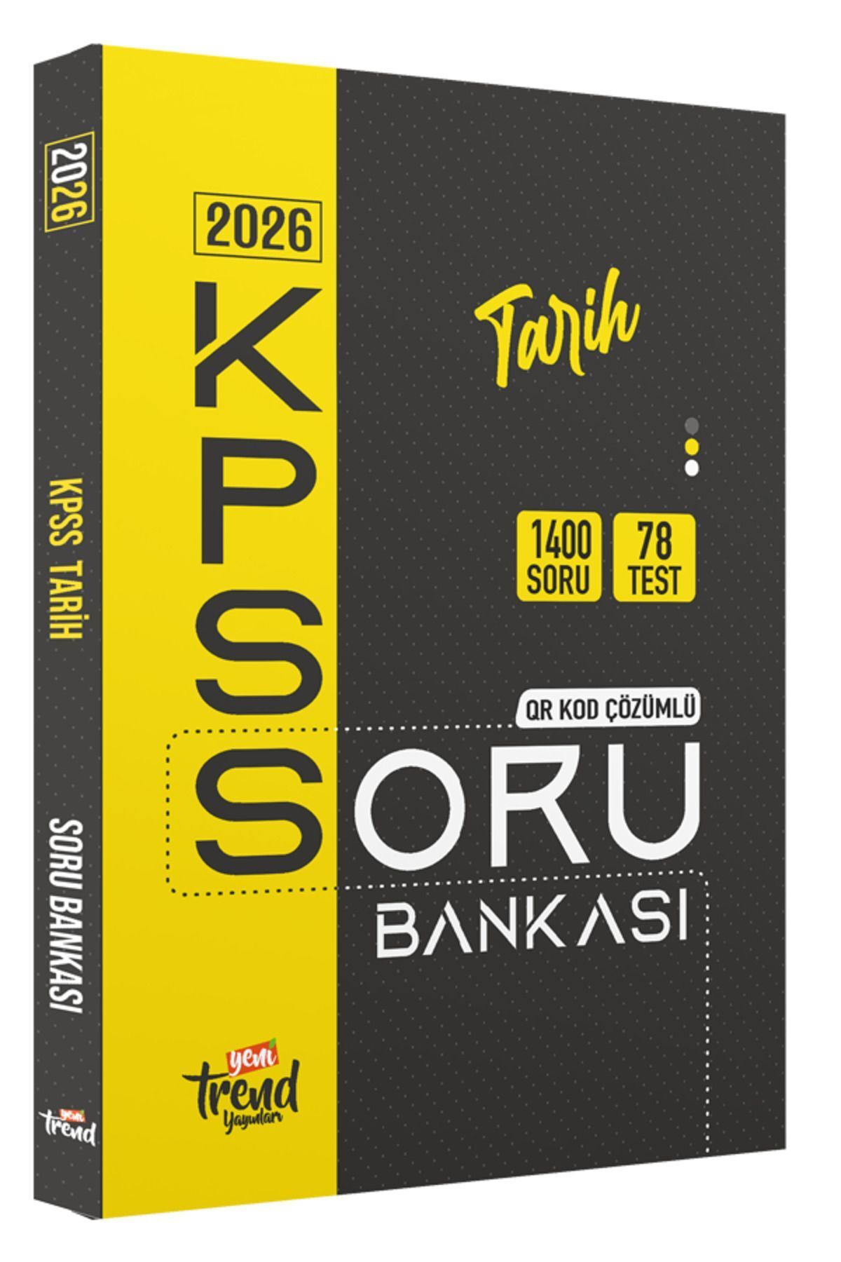 Yeni Trend Yayınları 2026 Kpss Tarih Lisans Soru Bankası - Qr Kod Çözümlü