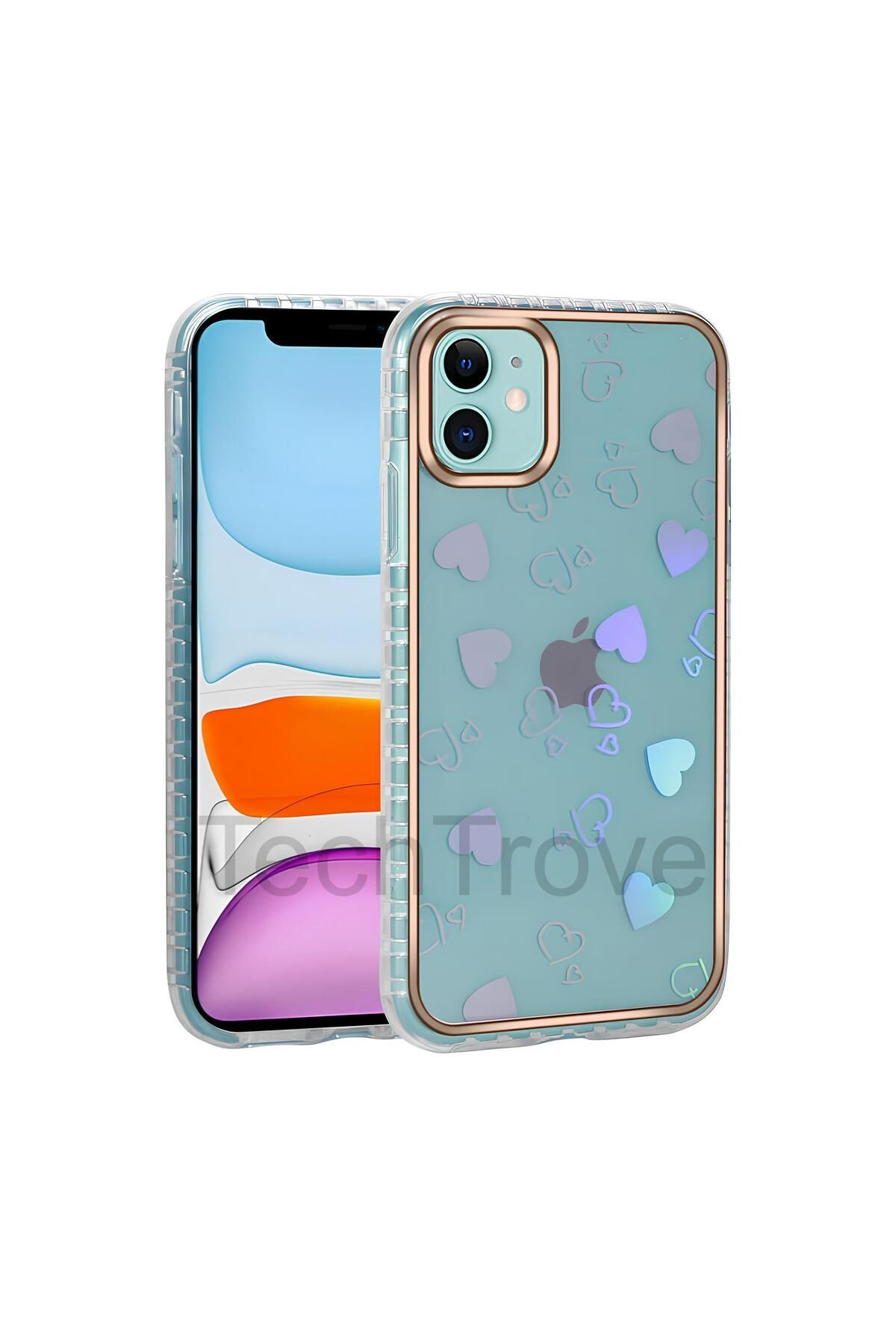 TechTrove Apple iPhone 11 Kılıf Desenli Parlayan Transparan Avva Kapak