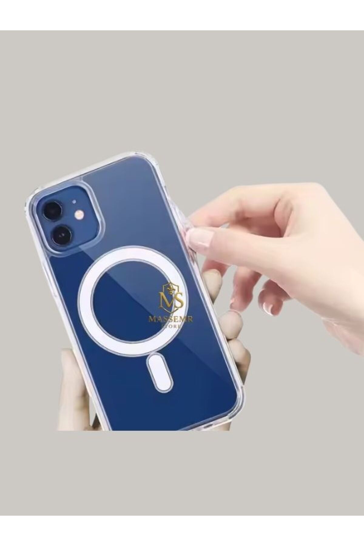 Massemr İPHONE 12 Mıknatıslı Şeffaf MagSafe Uyumlu Kılıf – Darbeye Dayanıklı Şarj Destekli