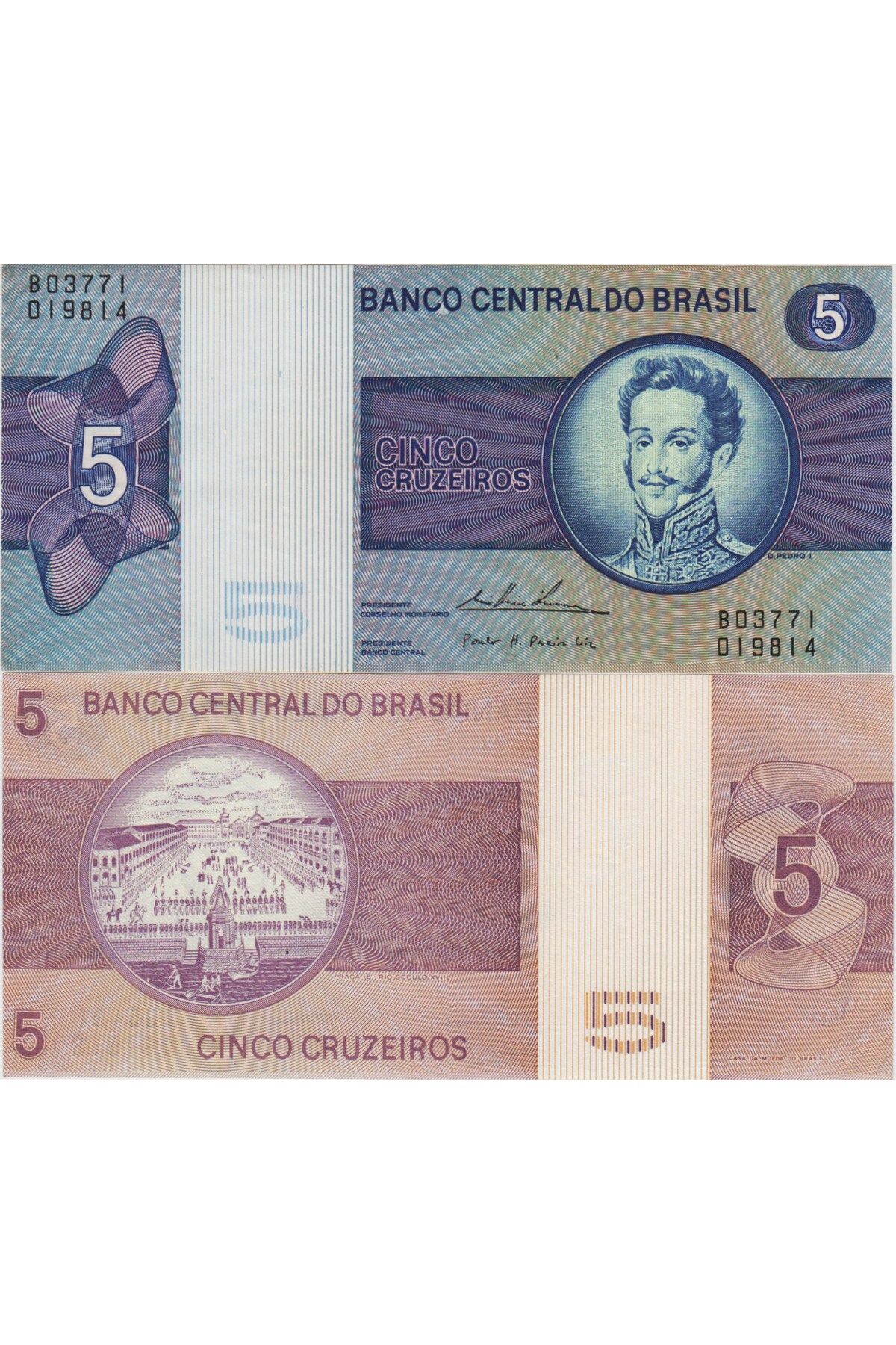 Banknoting BREZİLYA 5 CRUZEİROS 1974 ÇİLALTI KONDİSYON.