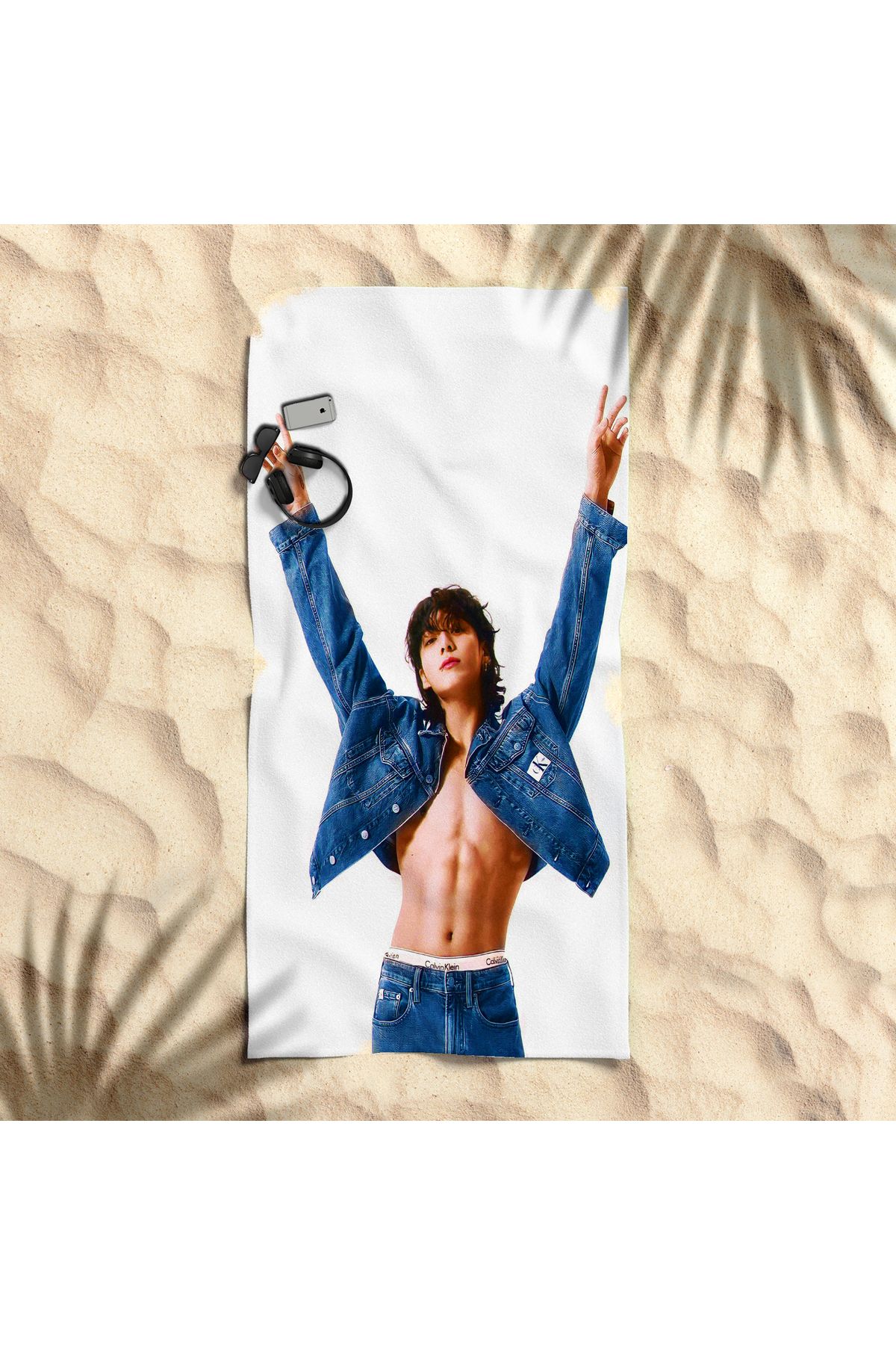 hediyechy GİFT DUVET COVER jungkook 3d baskılı piaj havlusu