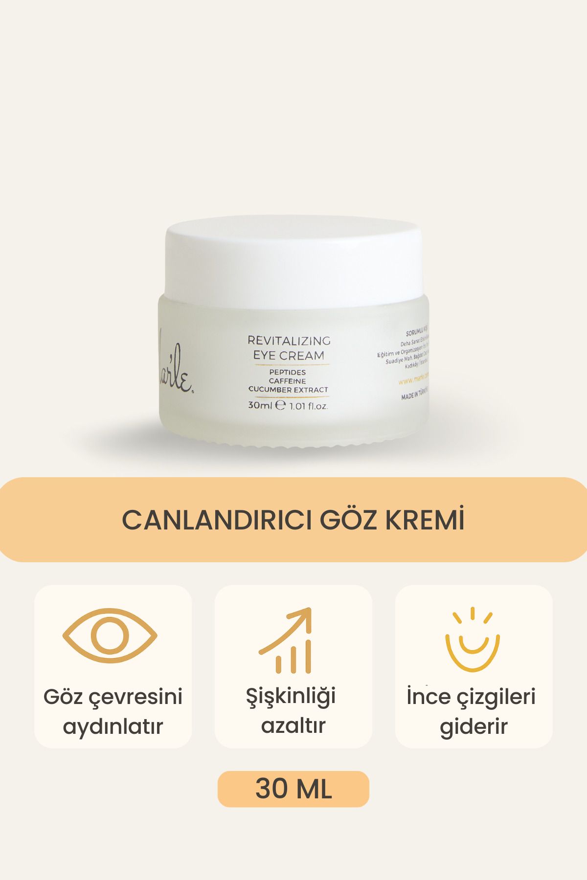MAR'LE Canlandırıcı Göz Kremi