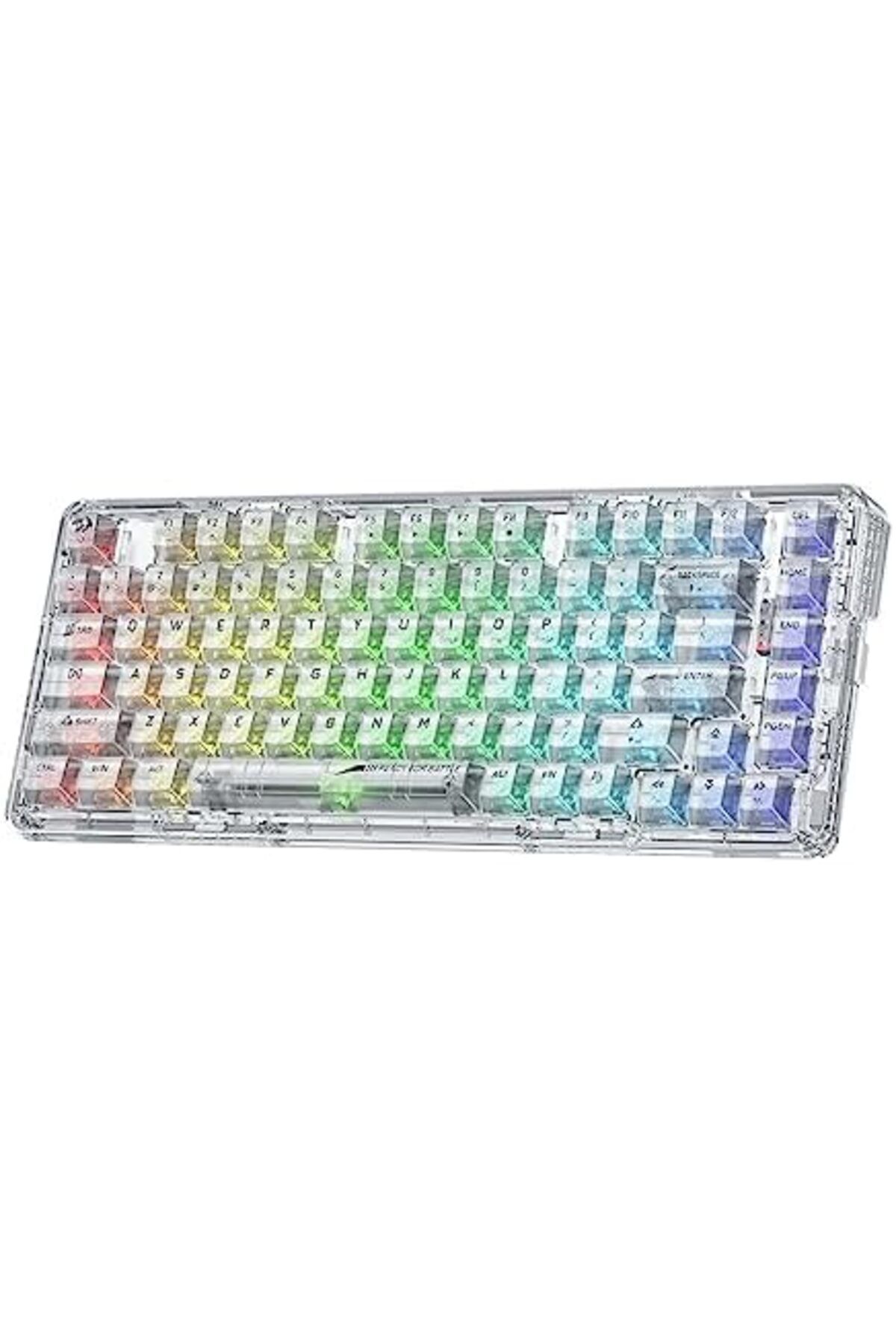 REDRAGON-K649 PRO 78% Wireless Gasket RGB Gaming Keyboard, 3-Modes 82 Keys Full-Transparent Mechanic 2