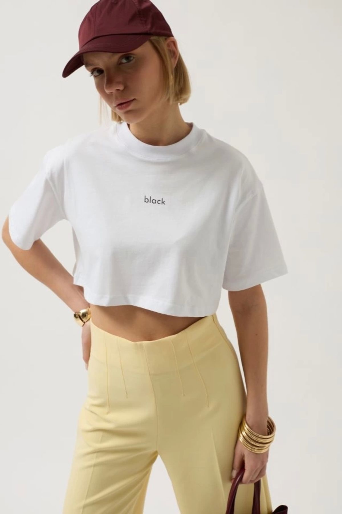 Silerra Baskılı Crop Thirt