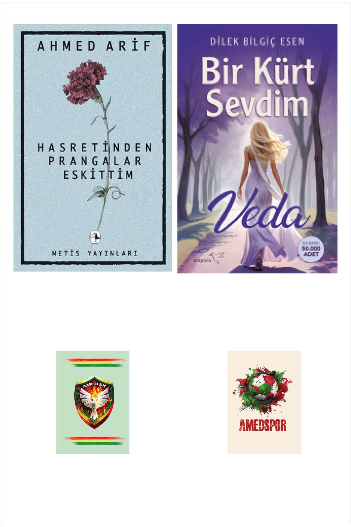 Dara Yayınları Bir Kürt Sevdim - Veda - Hasretinden Prangalar Eskittim - Ahmed Arif (2 NOT DEFTERLİ)