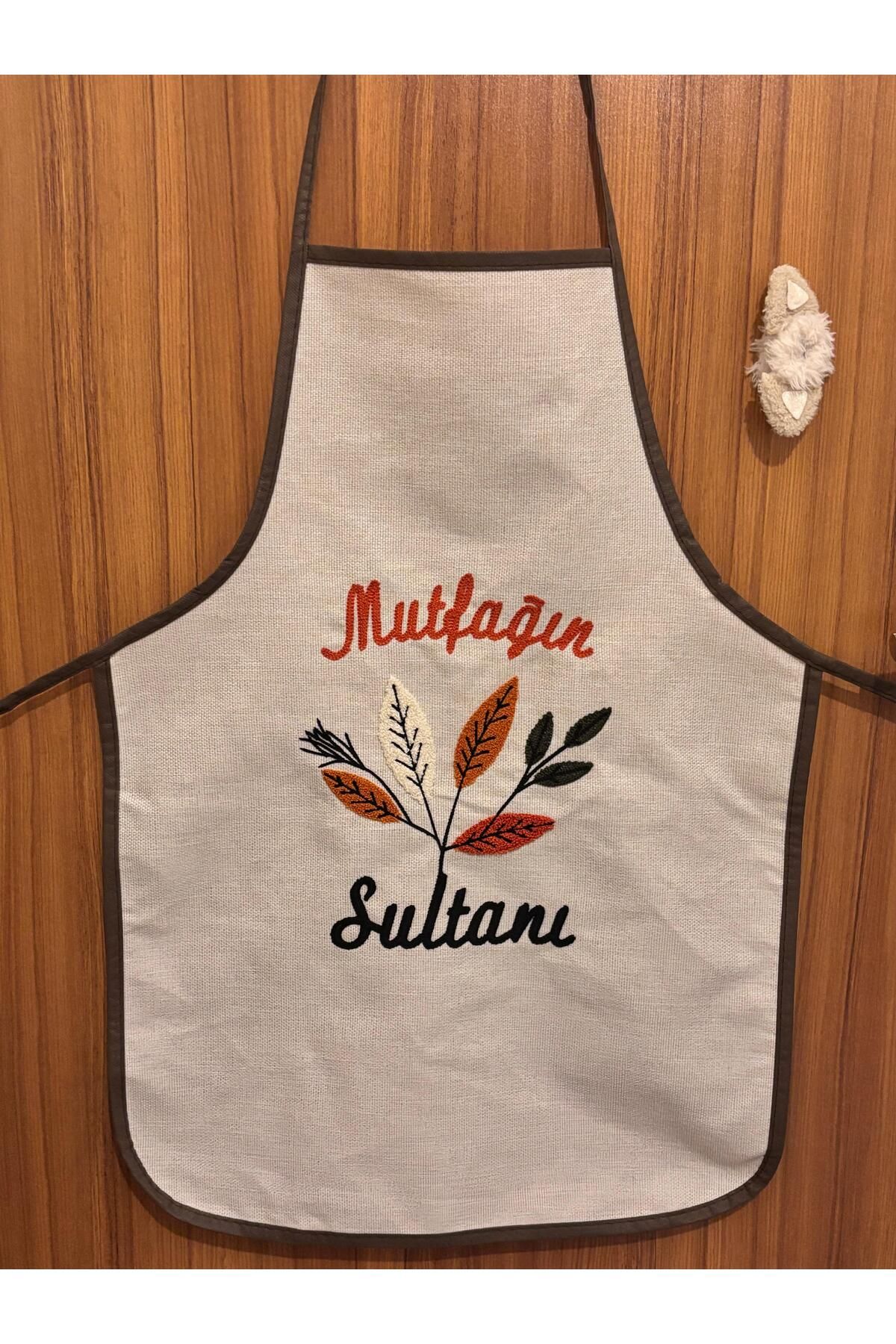 Mustgross Keten Punch Nakışlı Mutfak Önlüğü 1 Adet