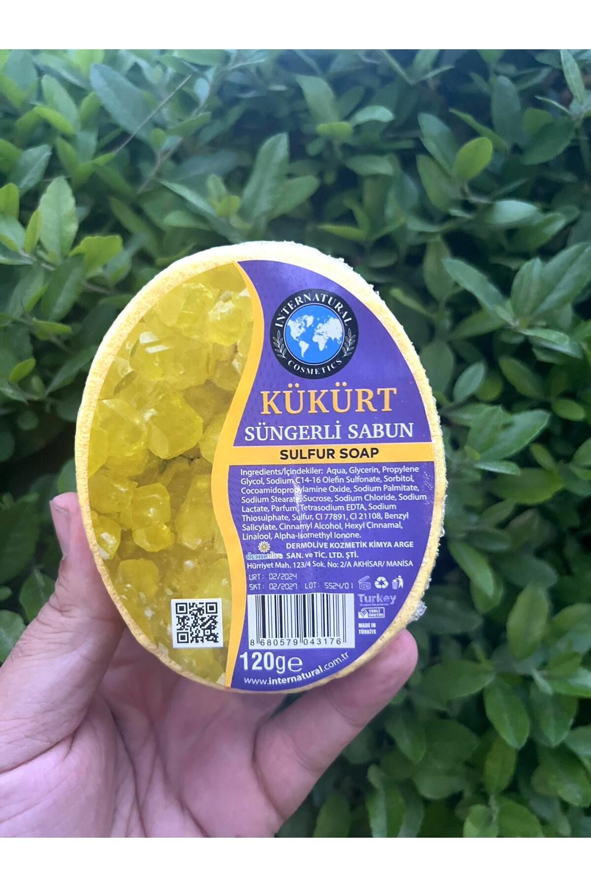 aralmini Kükürt Özlü Doğal Süngerli Sabun 120 gr