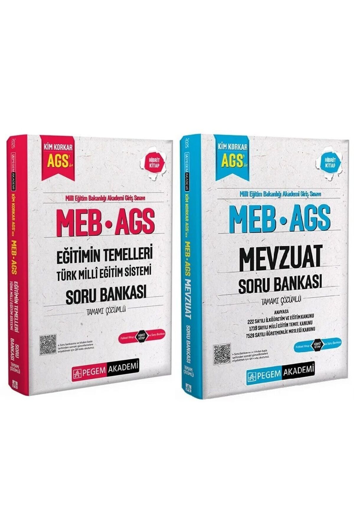 Pegem Akademi Yayıncılık Pegem 2026 MEB-AGS Eğitimin Temelleri + Mevzuat Soru Bankası 2 li Set Pegem Akademi Yayınları