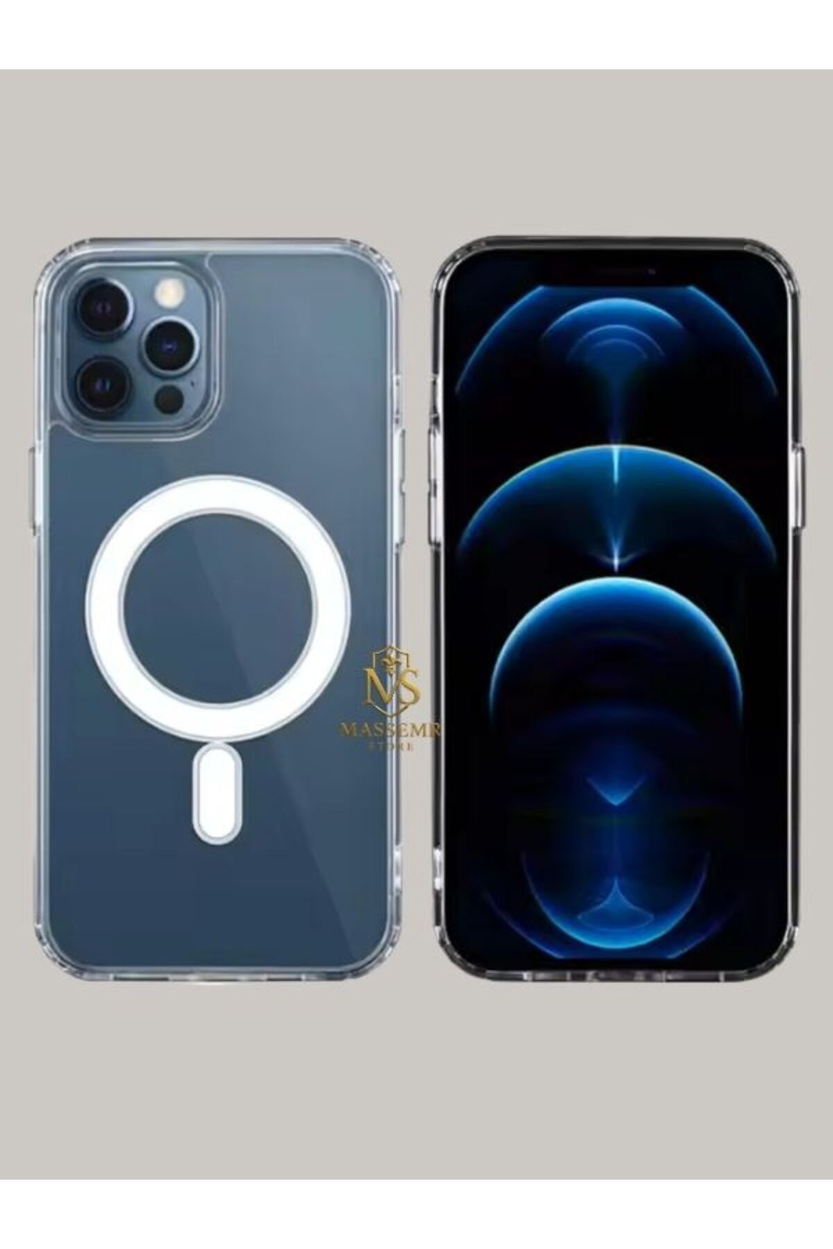 Massemr İPHONE 11 PRO MAX Mıknatıslı Şeffaf MagSafe Uyumlu Kılıf – Darbeye Dayanıklı Şarj Destekli