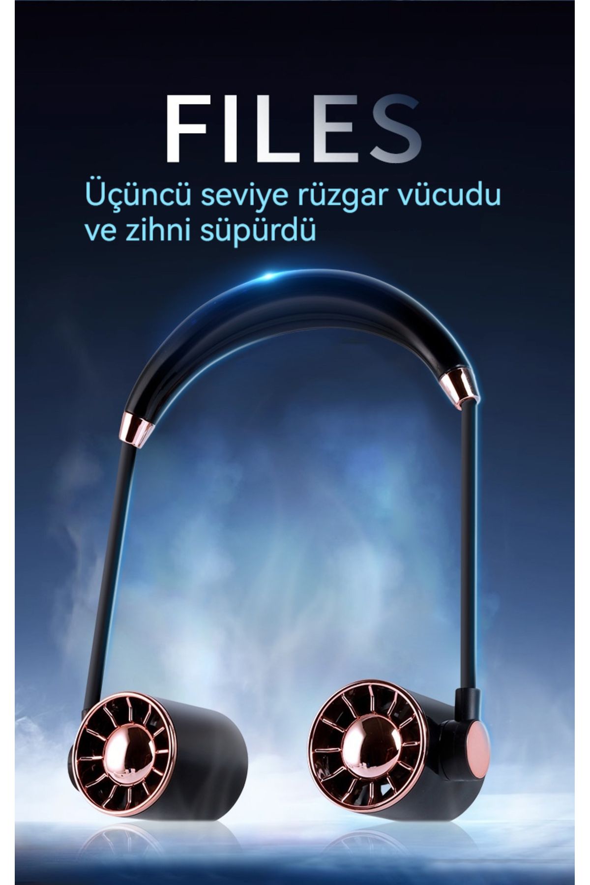 EN SİGA Mini Fan USB Tembel Asılı Boyun Katlanabilir Taşınabilir Küçük Fan Uzun Ömrü Turbo