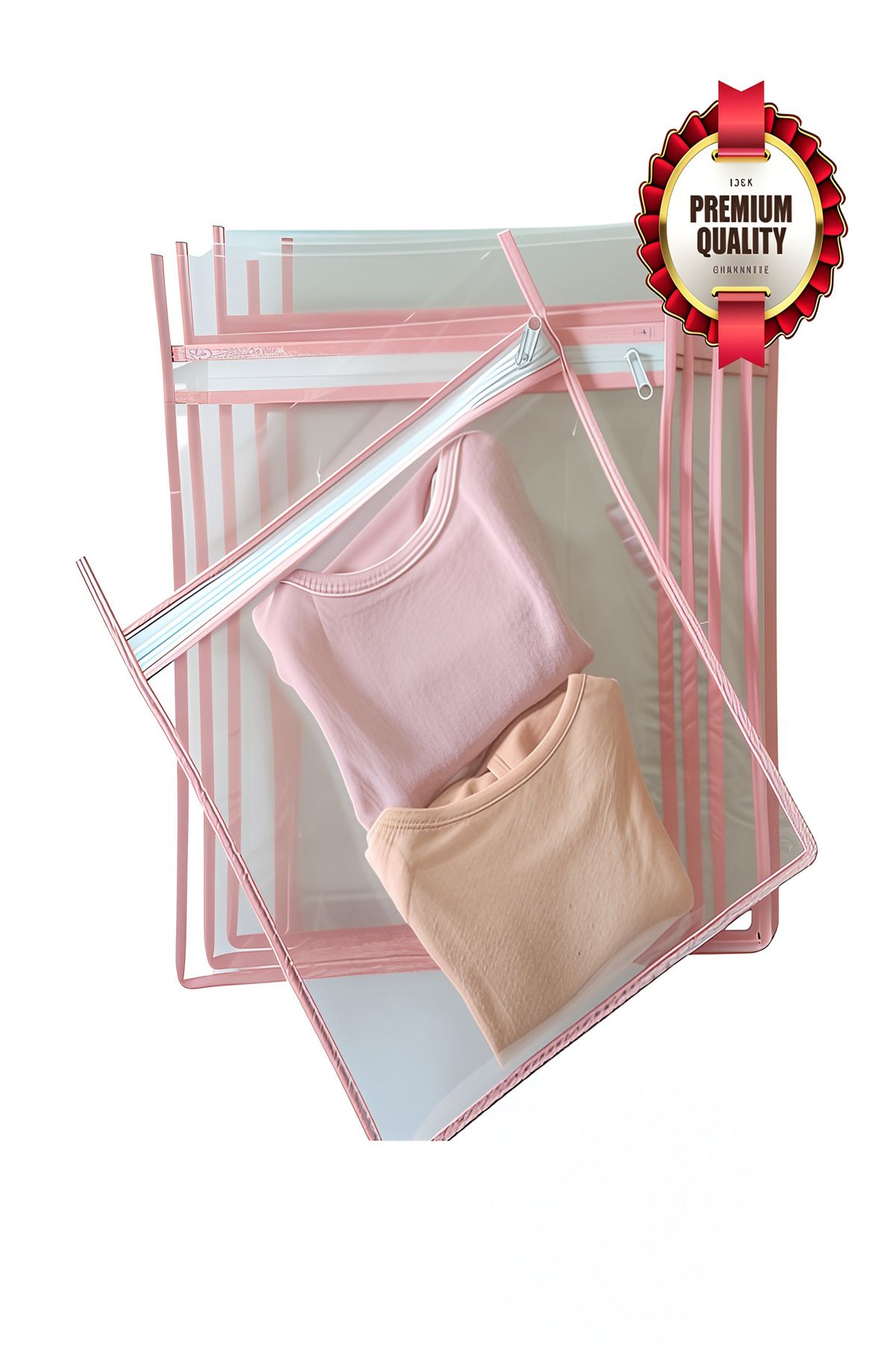 MorBebe Lüx 6'lı Pvc Valiz Düzenleyici Set I Valiz düzenleyici Pvc I Bavul İçi Organizer Pvc 50x40