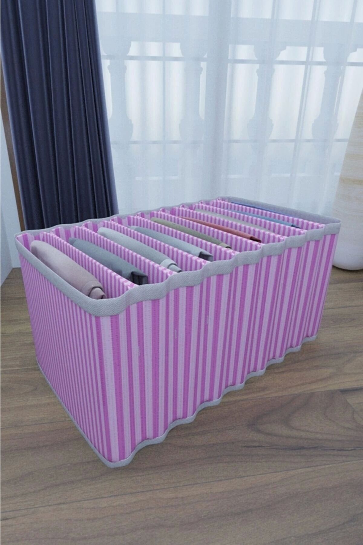 OurStyles 8 Bölmeli Dolap Ve Çekmece Içi Düzenleyici Akordiyon Organizer L-00517 (3 Adet)