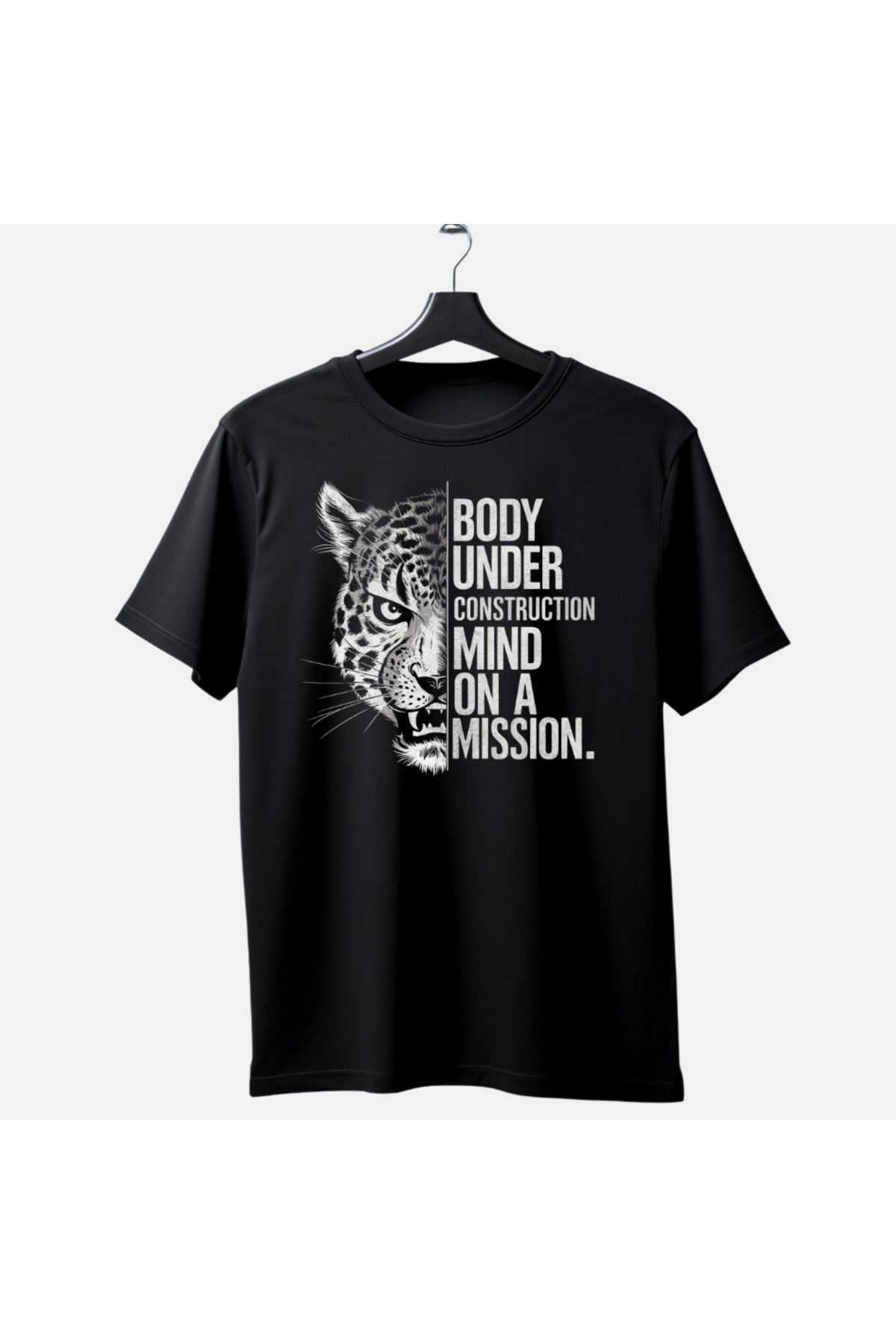 3E DESING TIGER BASKILI %100 PAMUK T-SHIRT