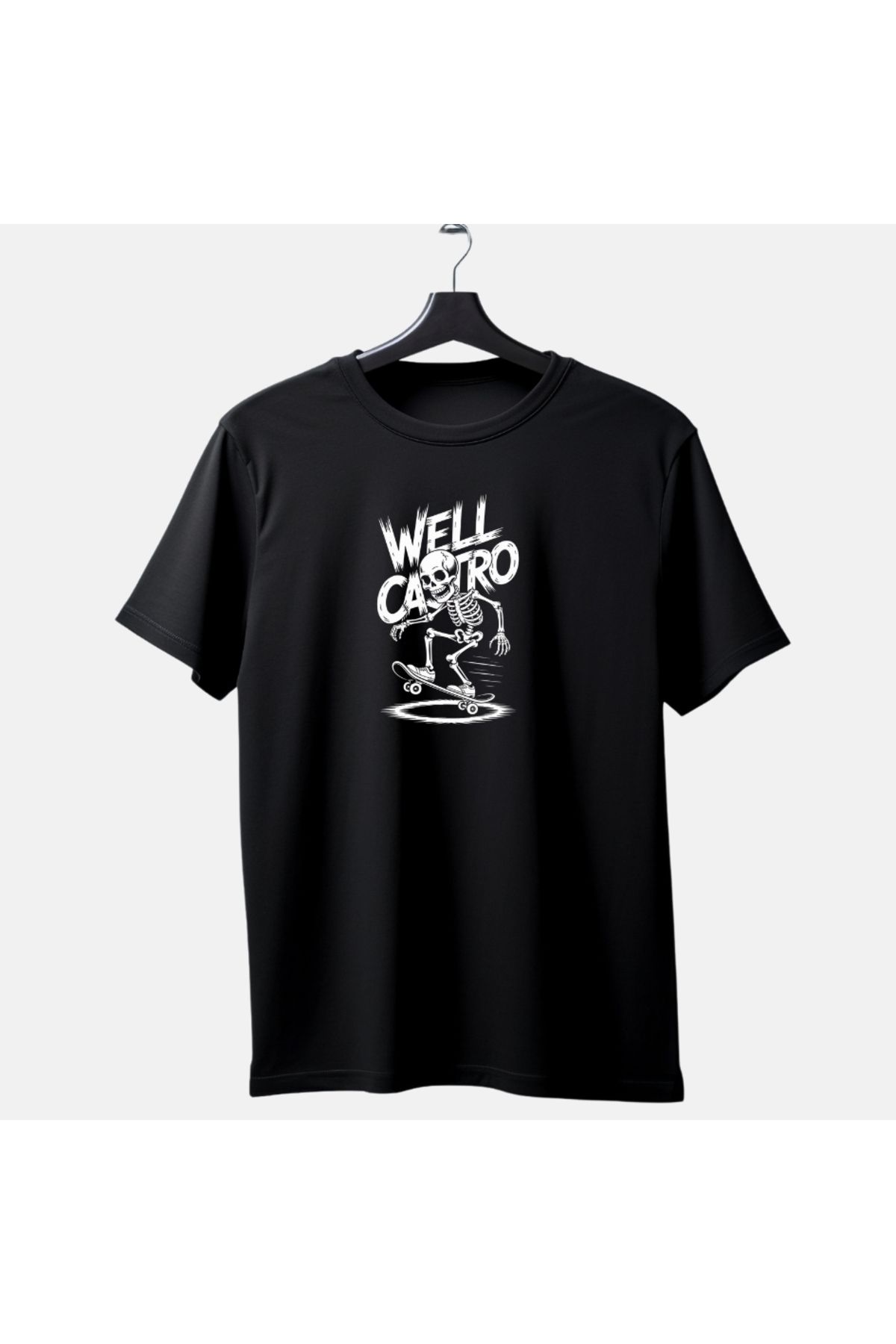 3E DESING İSKELET BASKILI %PAMUK T-SHIRT