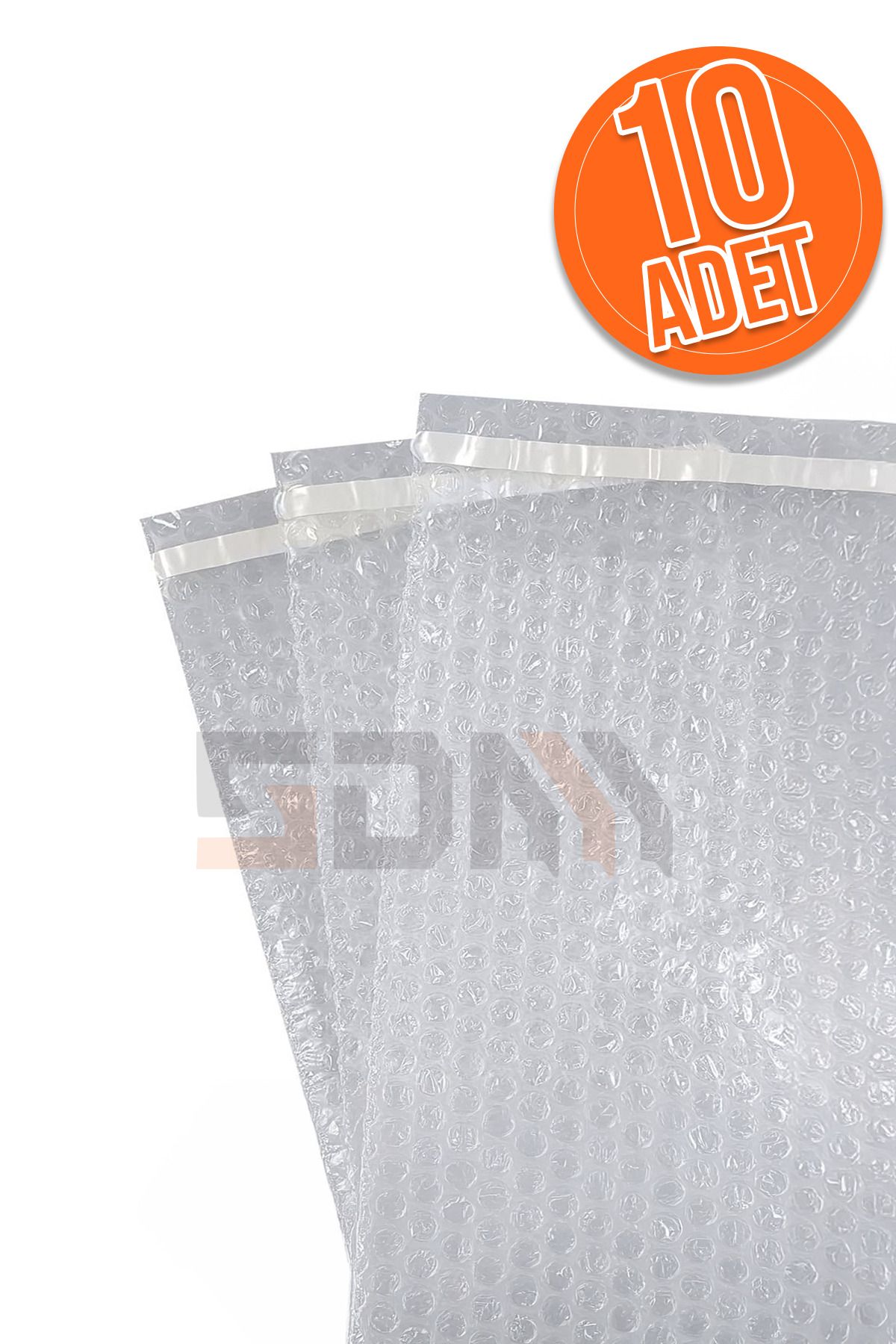 5DM 10 Adet 50x25 cm Üç Kat Kalın Balonlu Torba - 65 gr Şeffaf Hava Kabarcıklı Kargo Poşeti