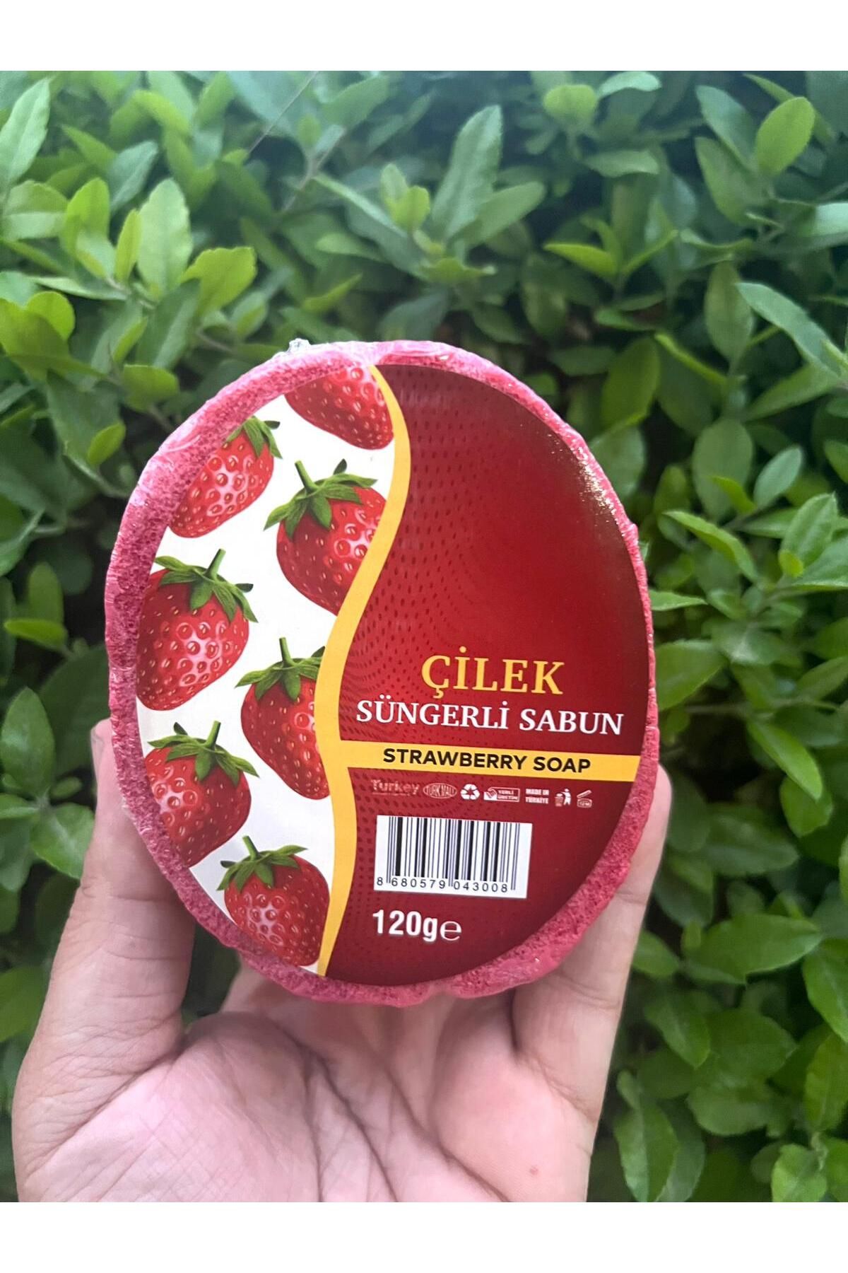 aralmini Çilek Özlü Doğal Süngerli Sabun 120 gr
