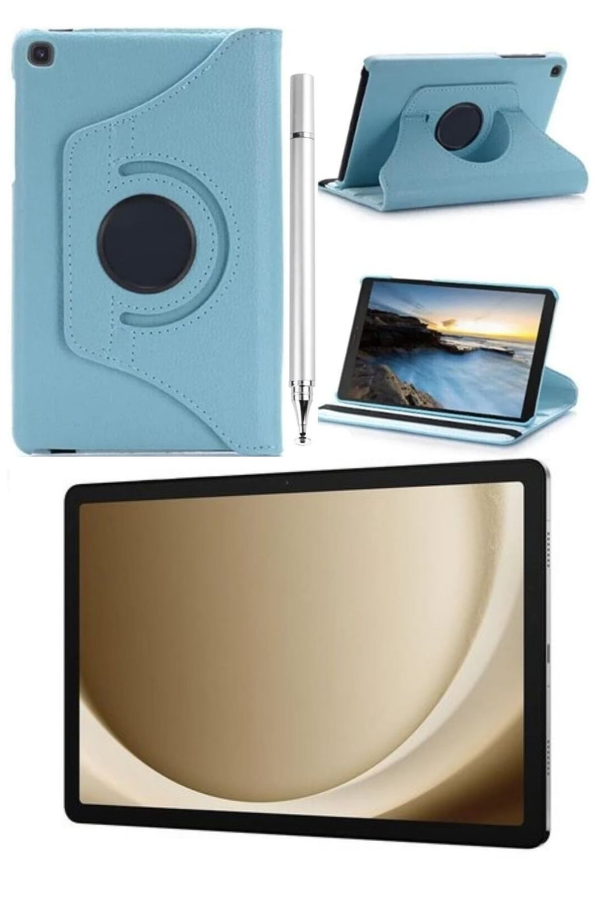 Samsung Galaxy Tab A9 8 GB Ram 128 GB Gümüş Tablet + Kılıf + Kalem (Samsung Türkiye Garantili)