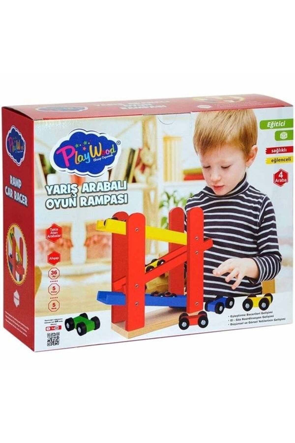 Play Wood Ahşap Otopark 5 Araba İlaveli 382