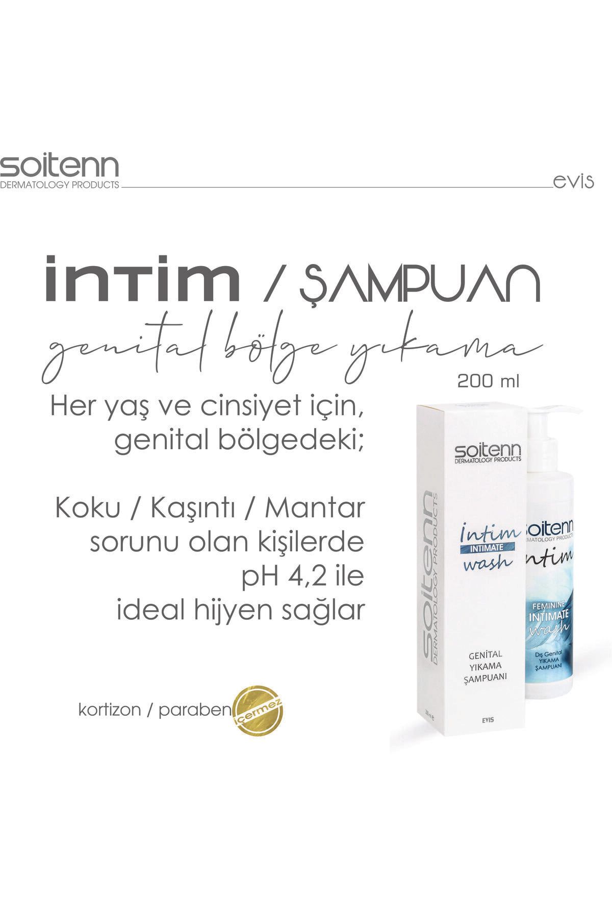 SOİTENN-Intim Shampoo External Genital Wash Shampoo 200 ml 3
