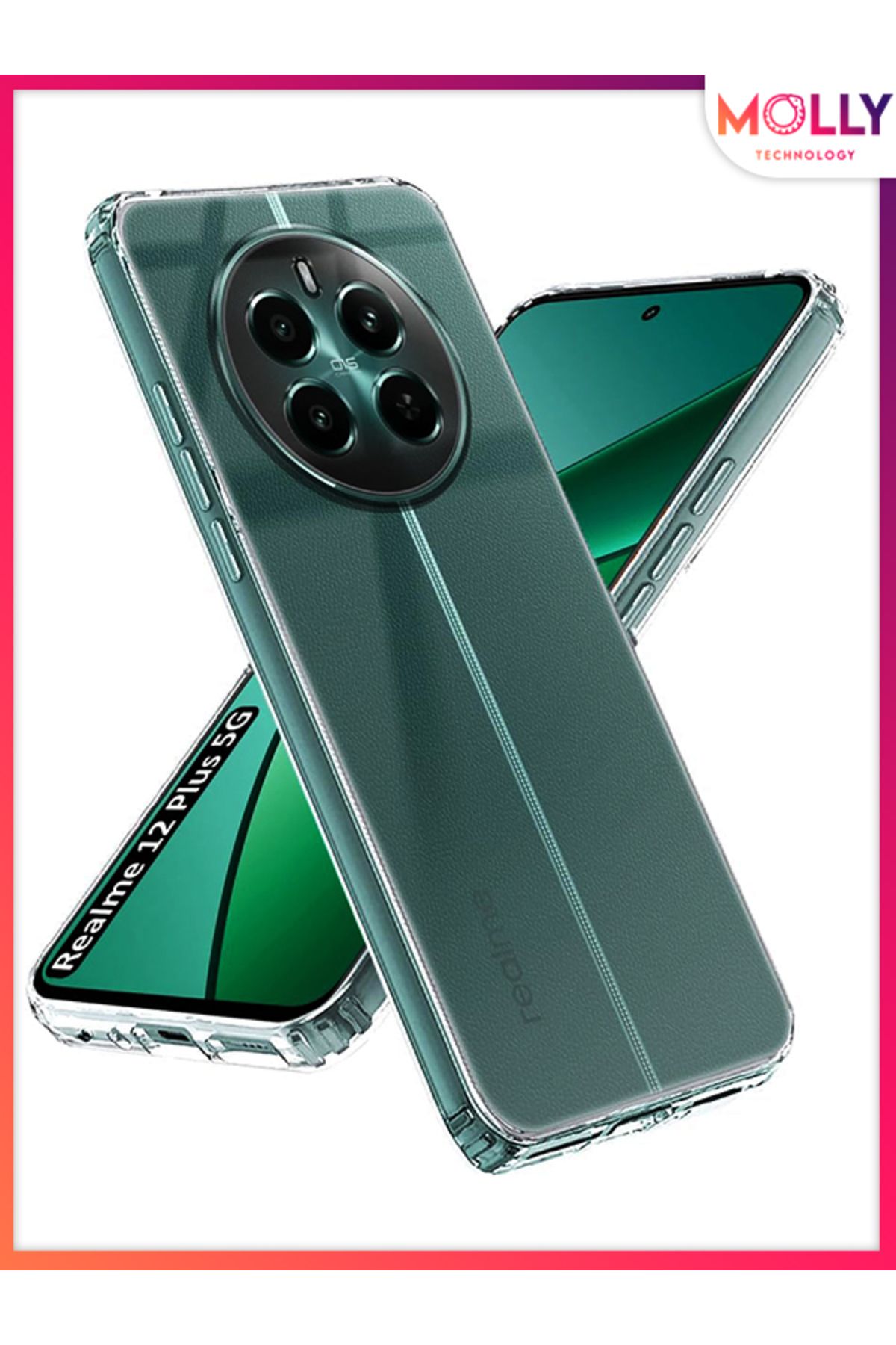 Molly Realme 12 PLUS İçin Şeffaf Silikon Kılıf