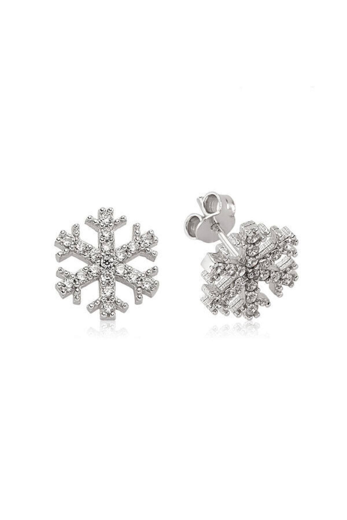 shop Kar Tanesi Çivili 925 Ayar Gümüş Küpe